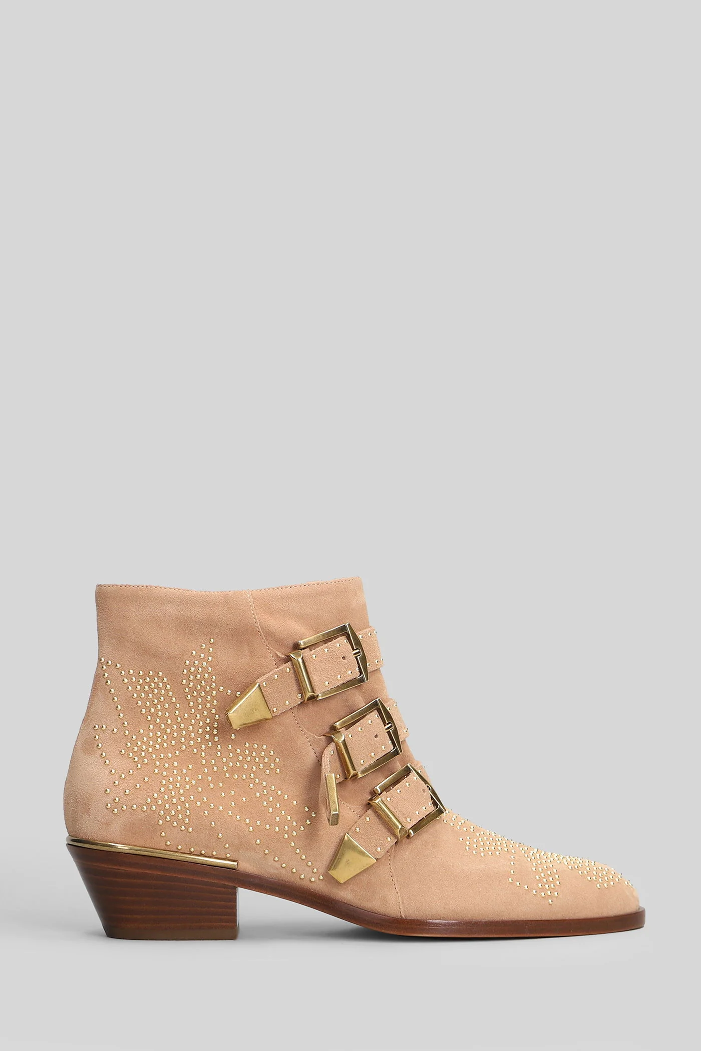 Susan Ankle boots in rose-pink suede