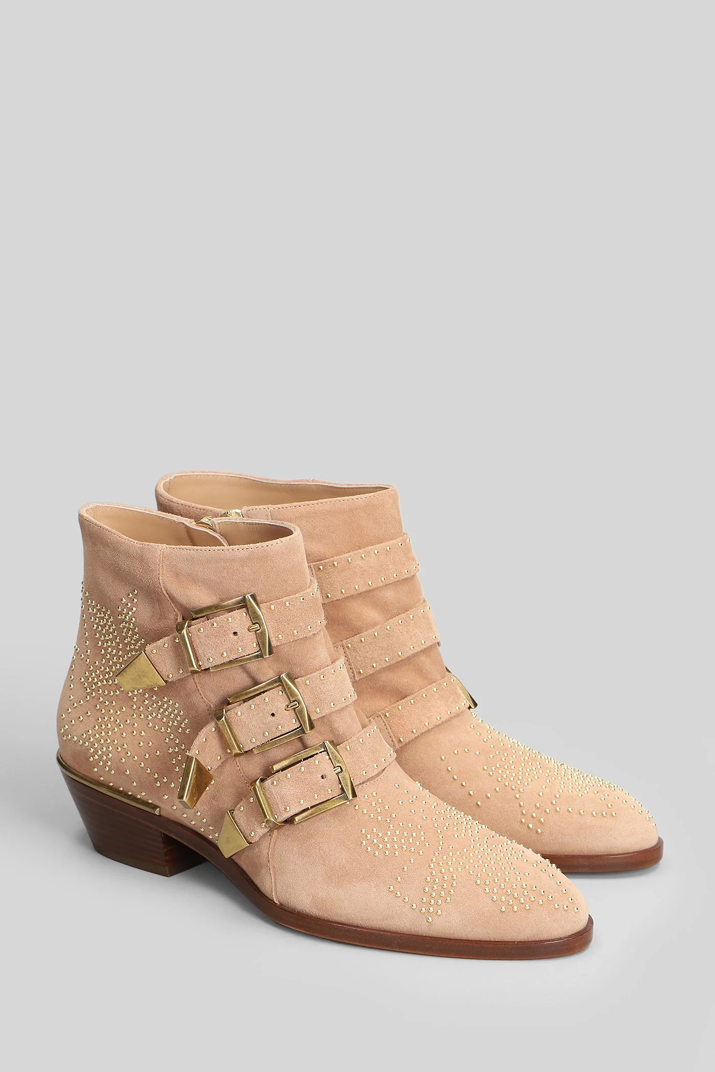 Susan Ankle boots in rose-pink suede - Image 2
