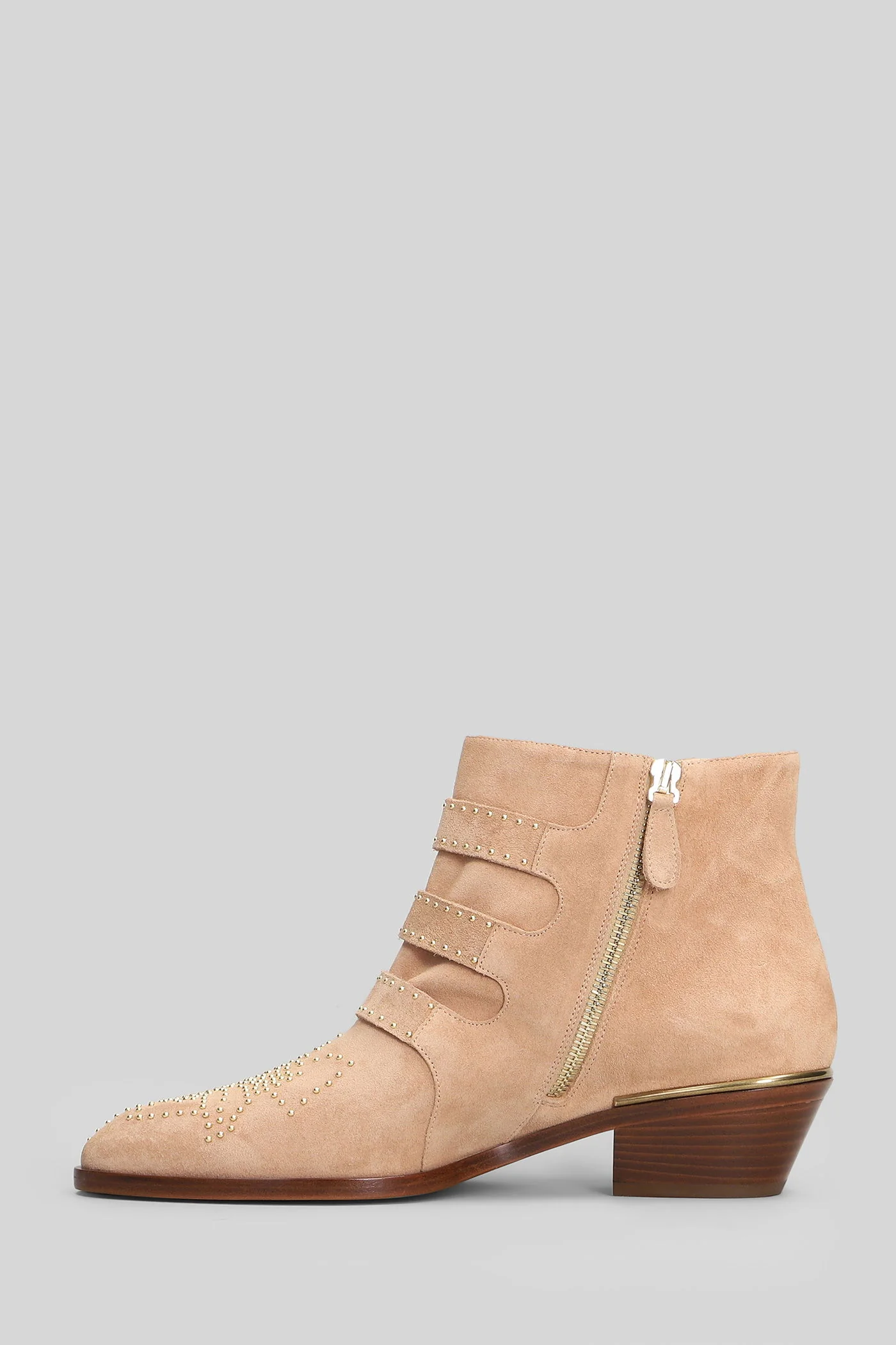 Susan Ankle boots in rose-pink suede - Image 3