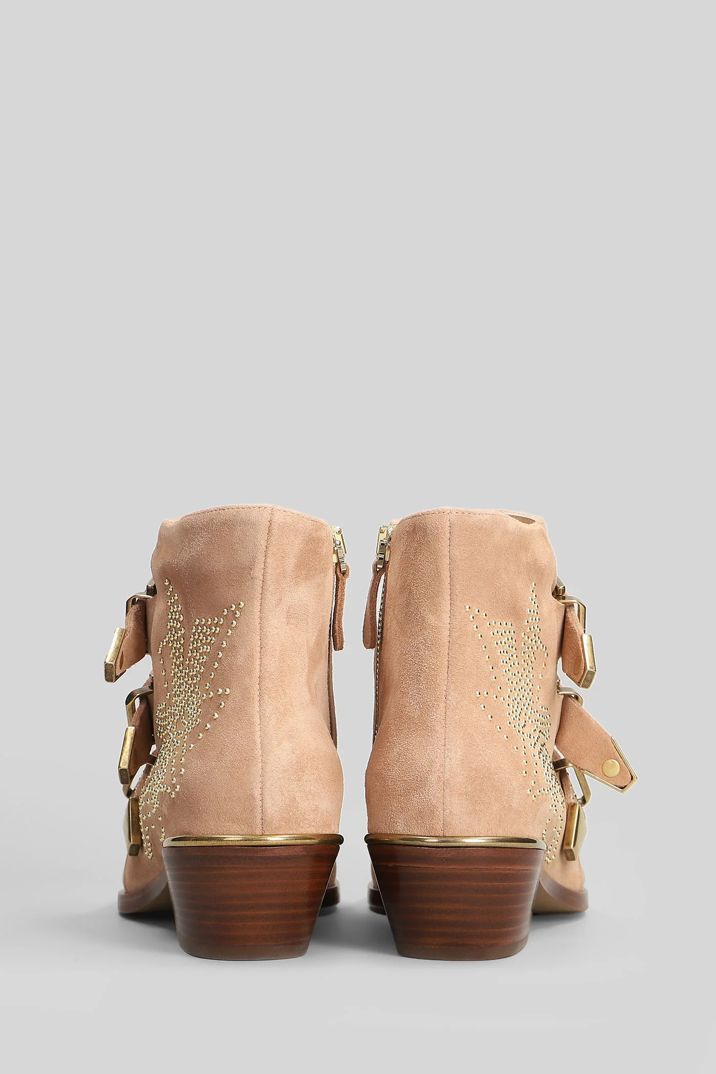 Susan Ankle boots in rose-pink suede - Image 4