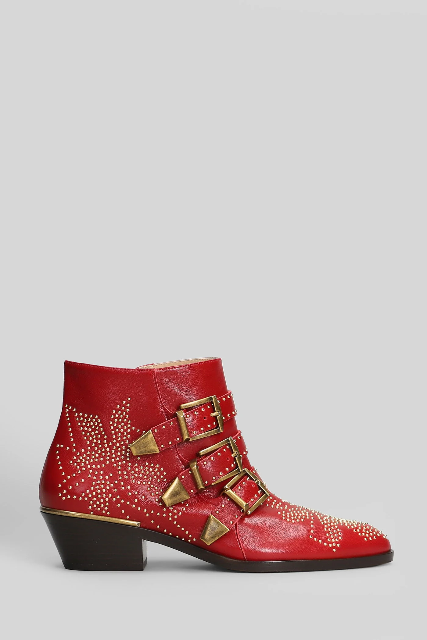 Susan High heels Ankle boots in red leather