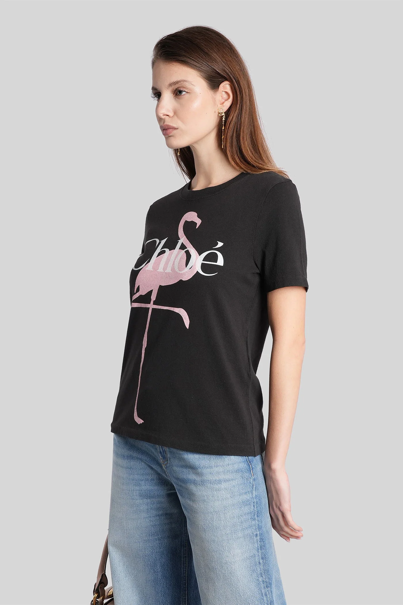 T-Shirt in black cotton - Image 4
