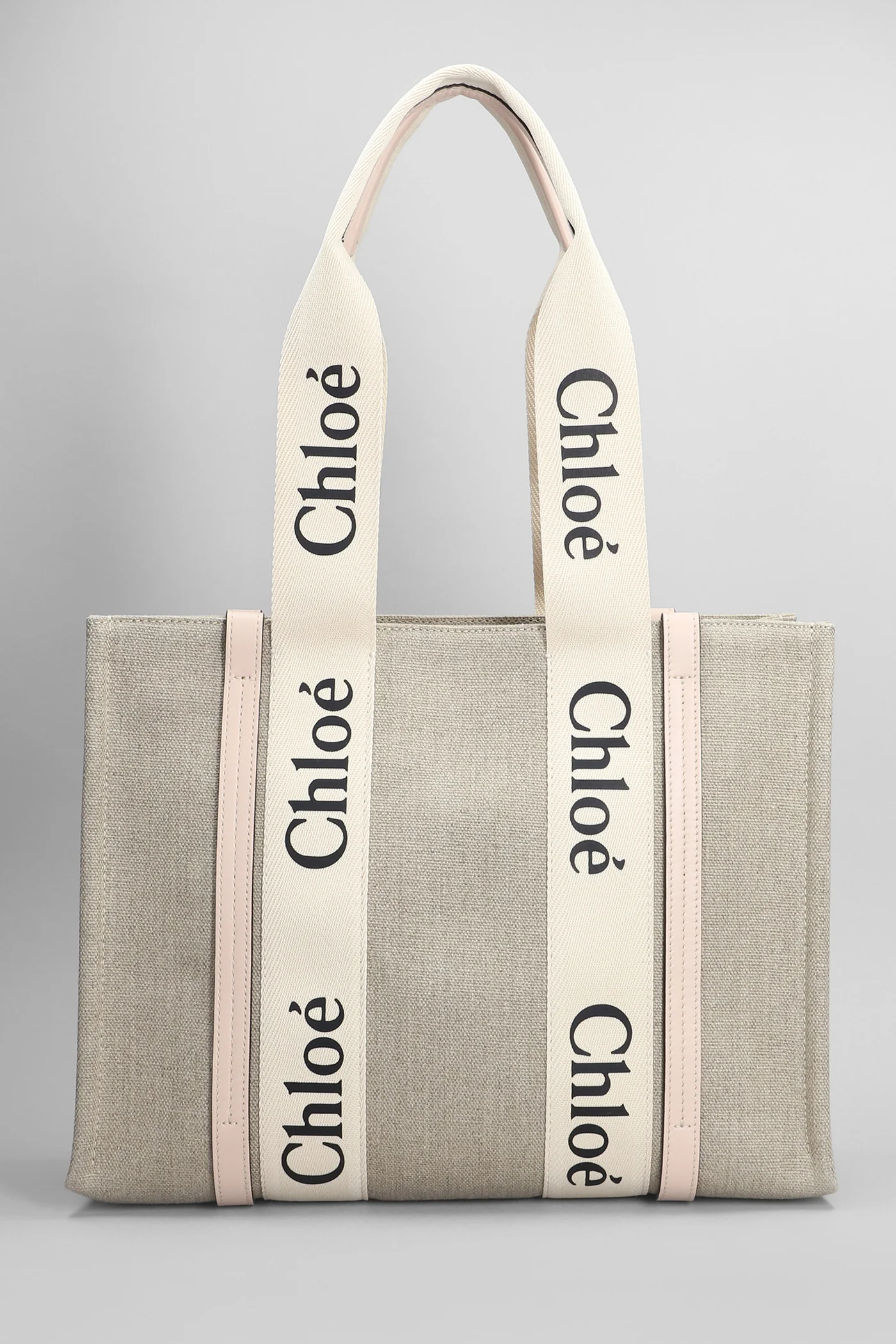 Woody Tote in beige canvas