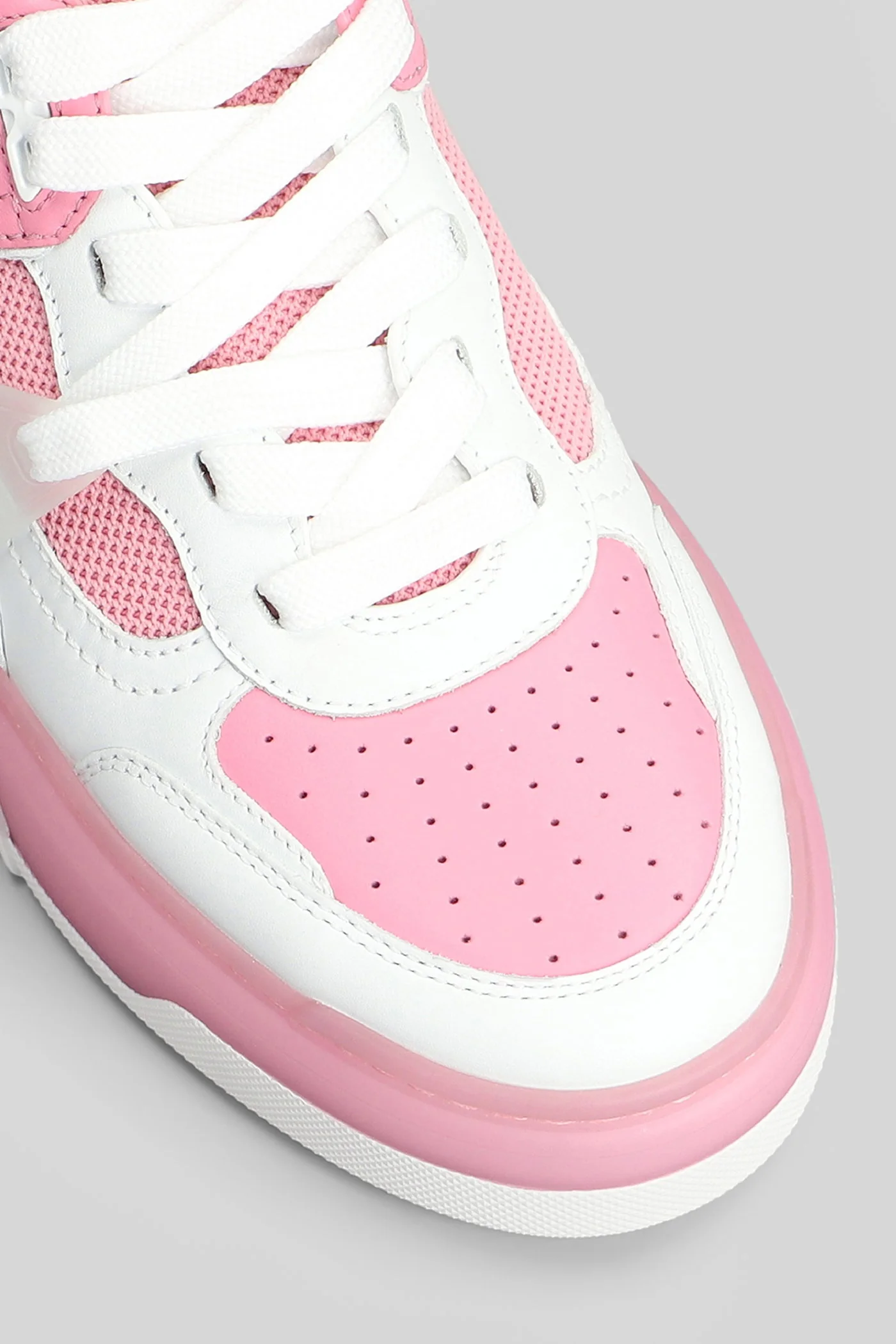 Astroloubi Sneakers in white leather and fabric - Image 5