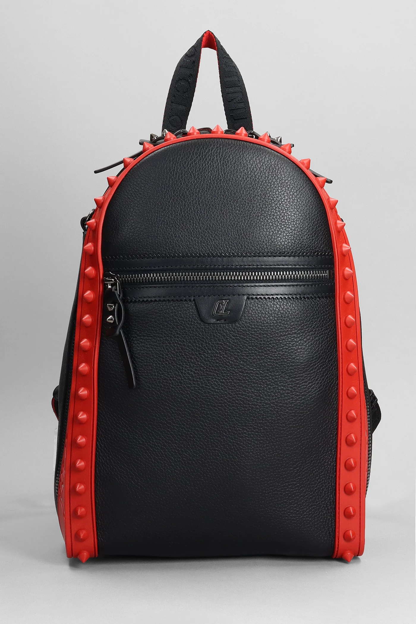 Backpack in black leather