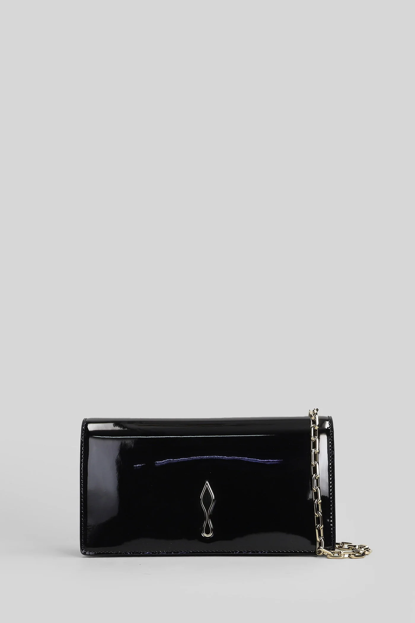 Bettina clutch Shoulder bag in black patent leather