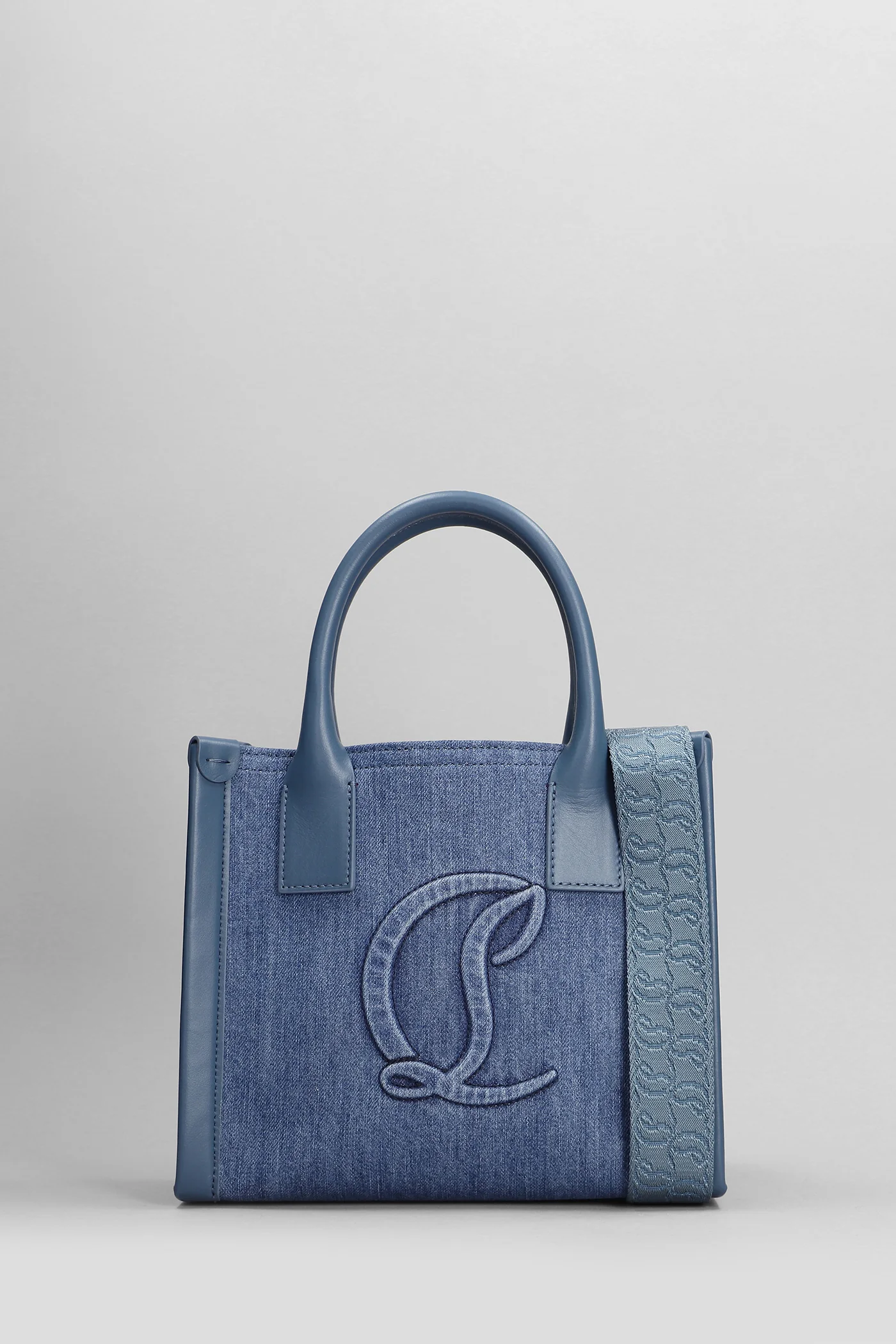 By my side mini Tote in blue cotton