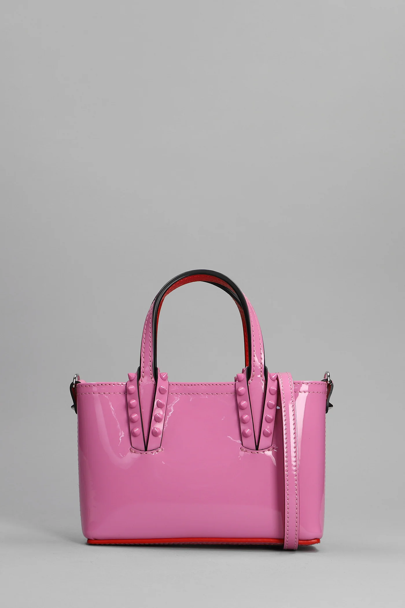 Cabata Hand bag in rose-pink patent leather