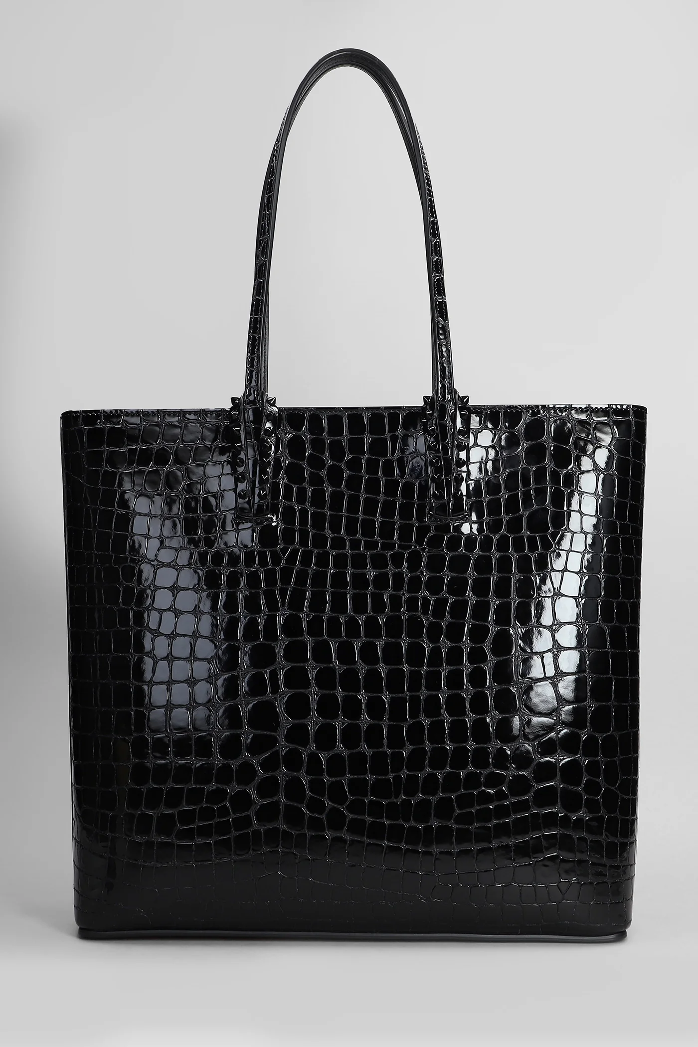 Cabata zipped Tote in black leather - Image 3