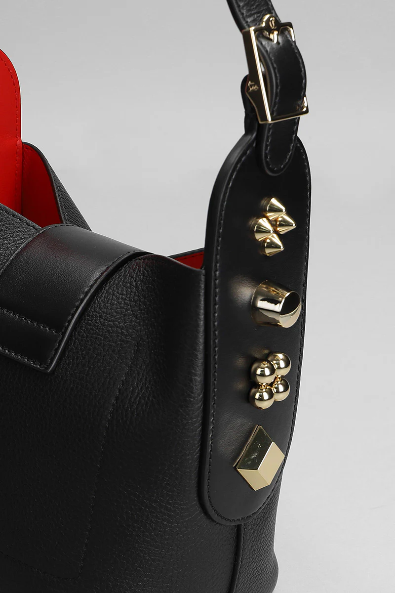 Carasky mini bucket Shoulder bag in black leather - Image 5