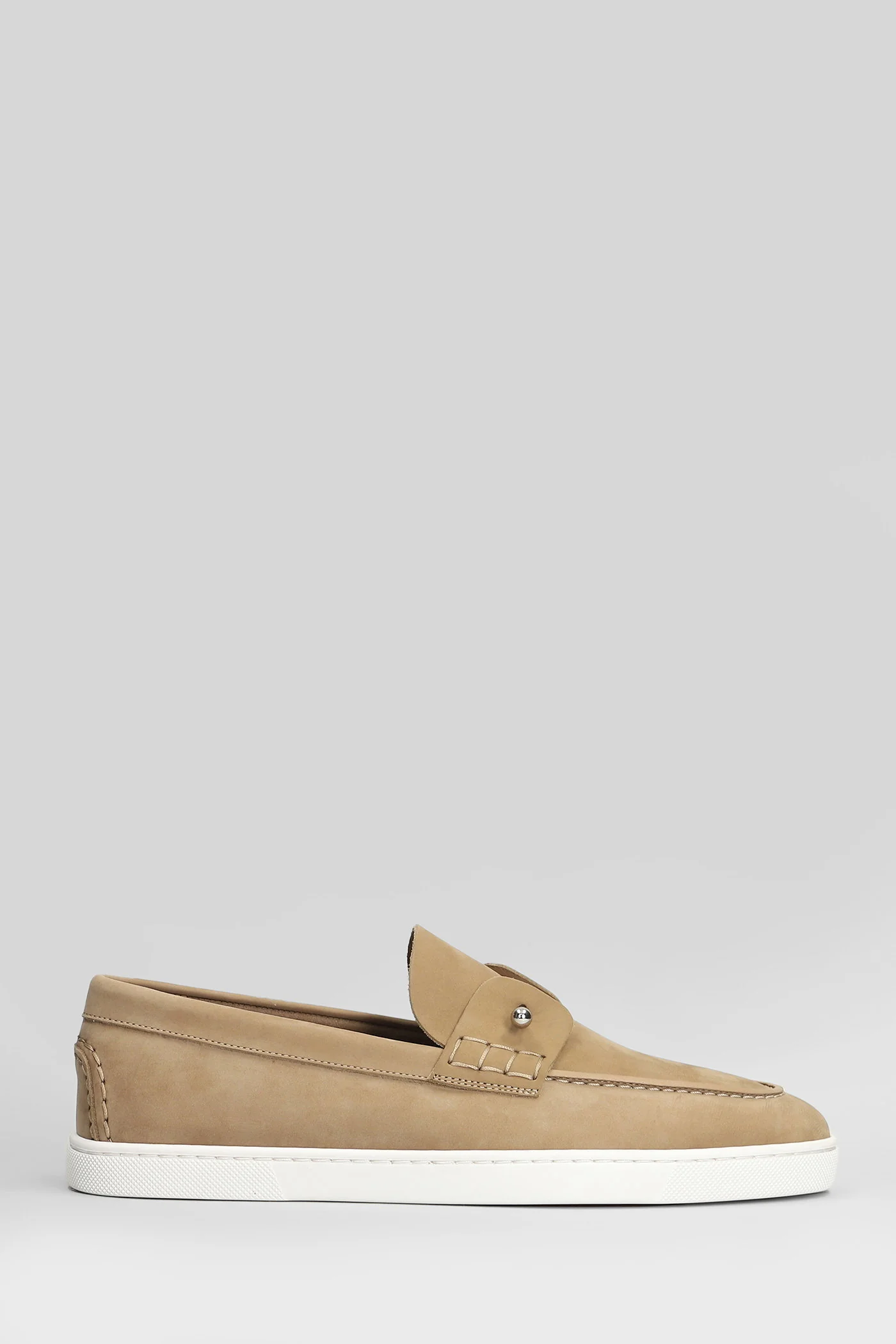 Chambeliboat flat Loafers in beige leather