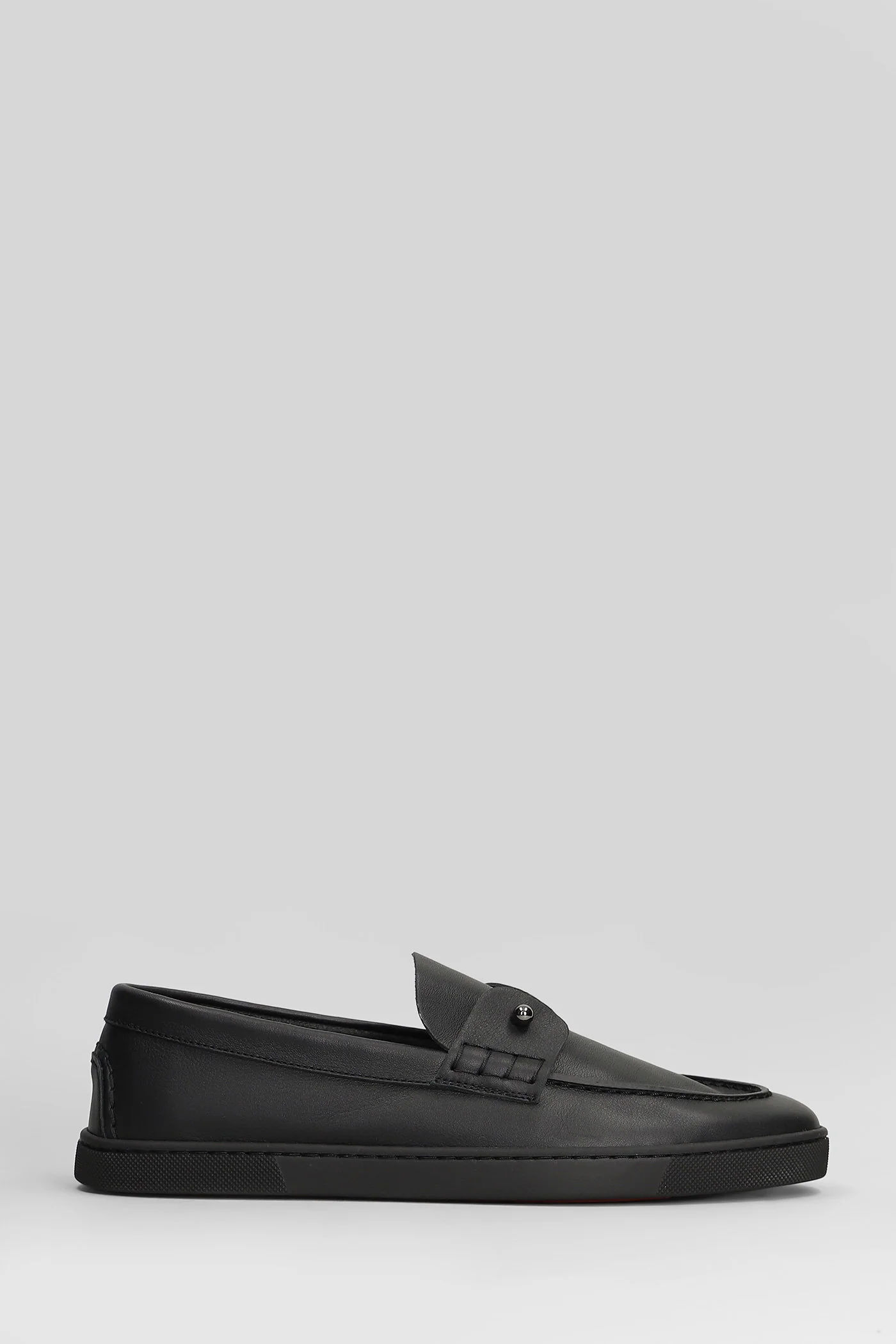 Chambeliboat flat Loafers in black leather
