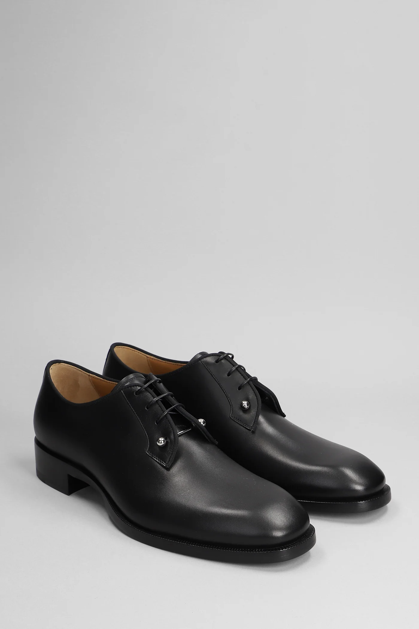 Chambeliss flat Lace up shoes in black leather - Image 2