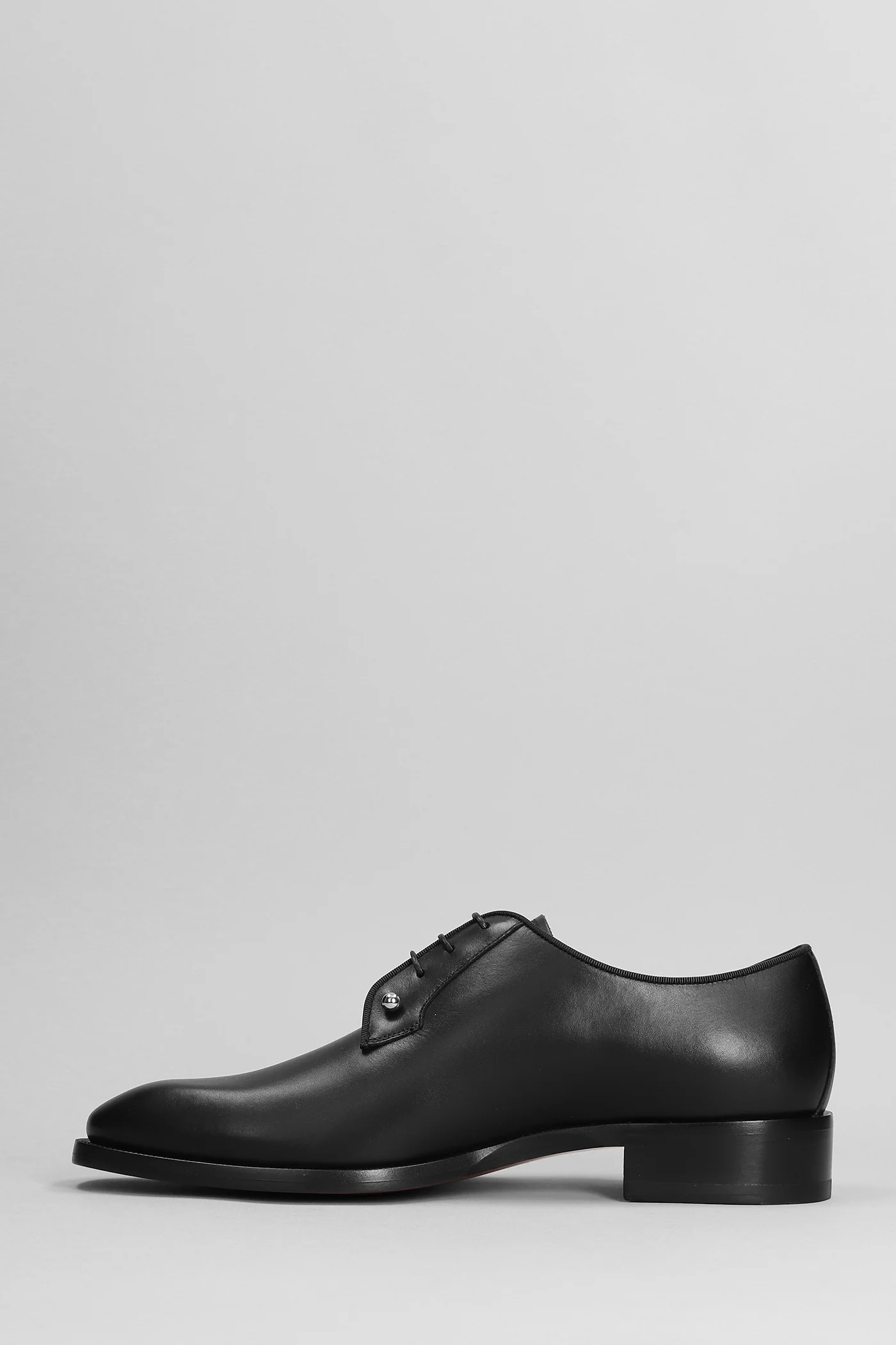 Chambeliss flat Lace up shoes in black leather - Image 3