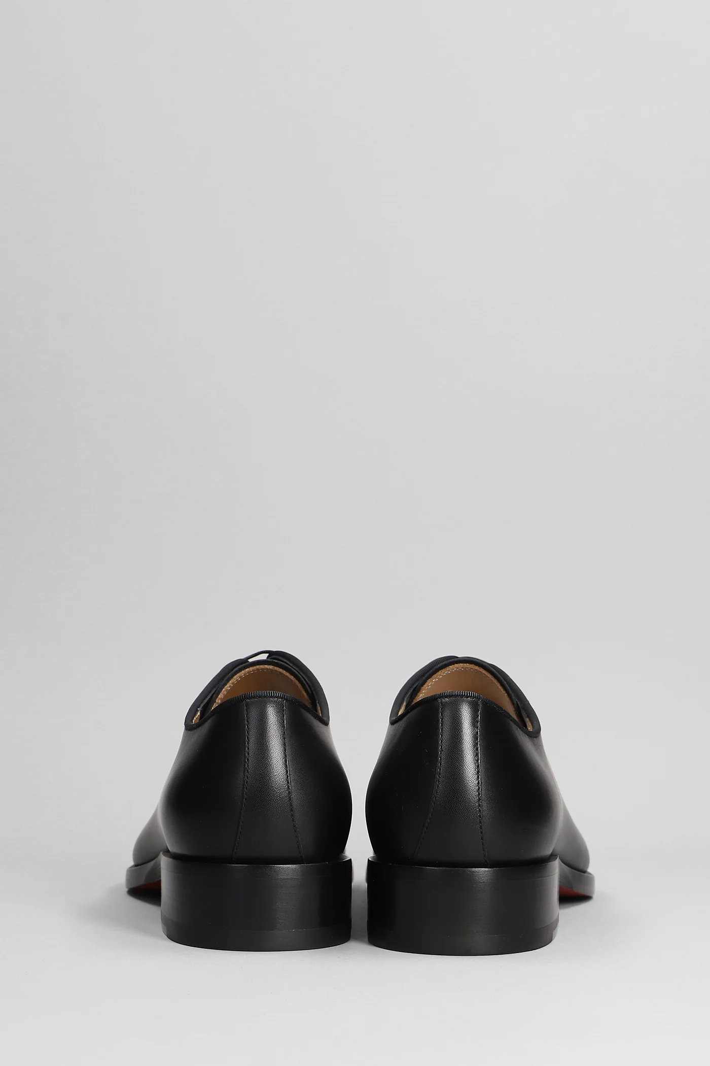 Chambeliss flat Lace up shoes in black leather - Image 4