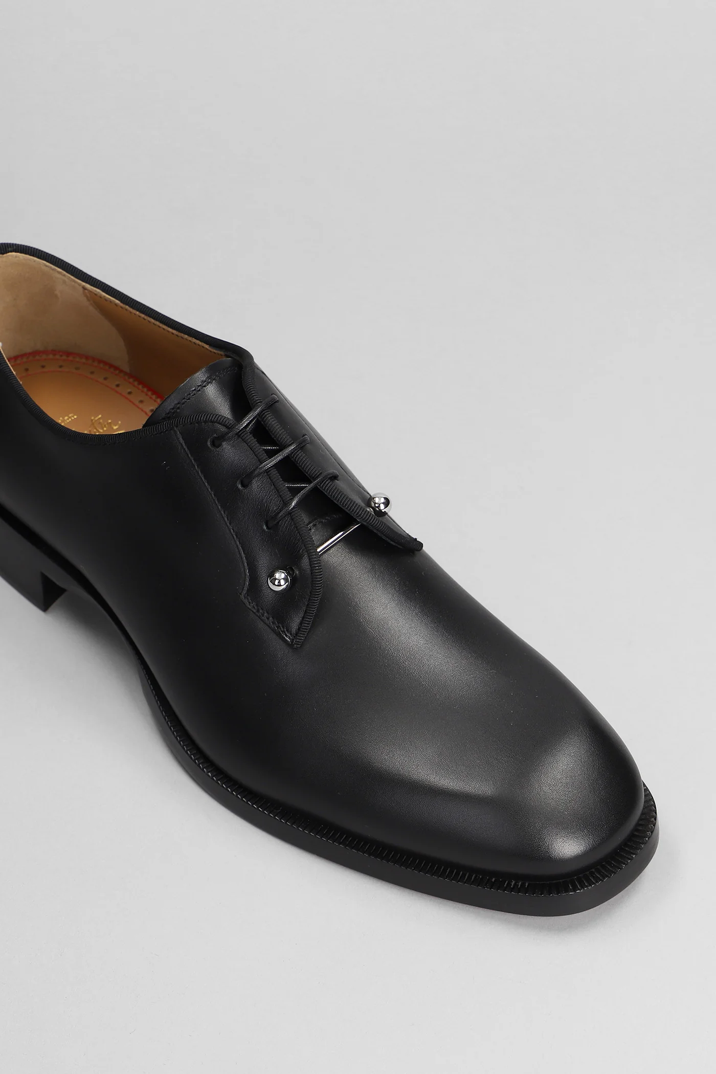 Chambeliss flat Lace up shoes in black leather - Image 5