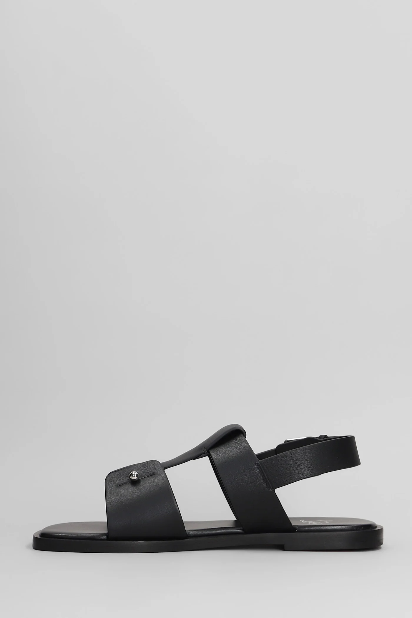 Chambeliss sandal Flats in black leather - Image 3