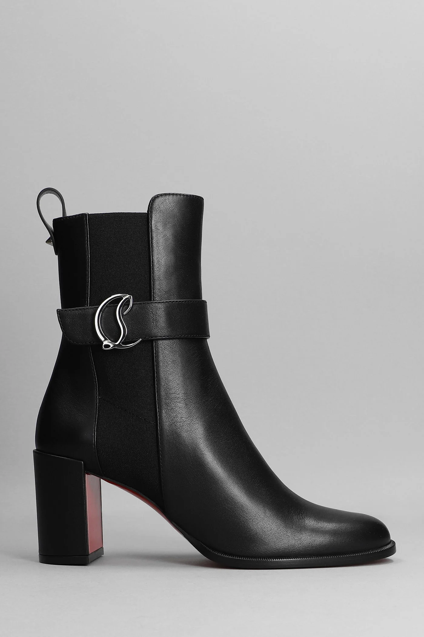Chelsea booty 70 High heels Ankle boots in black leather