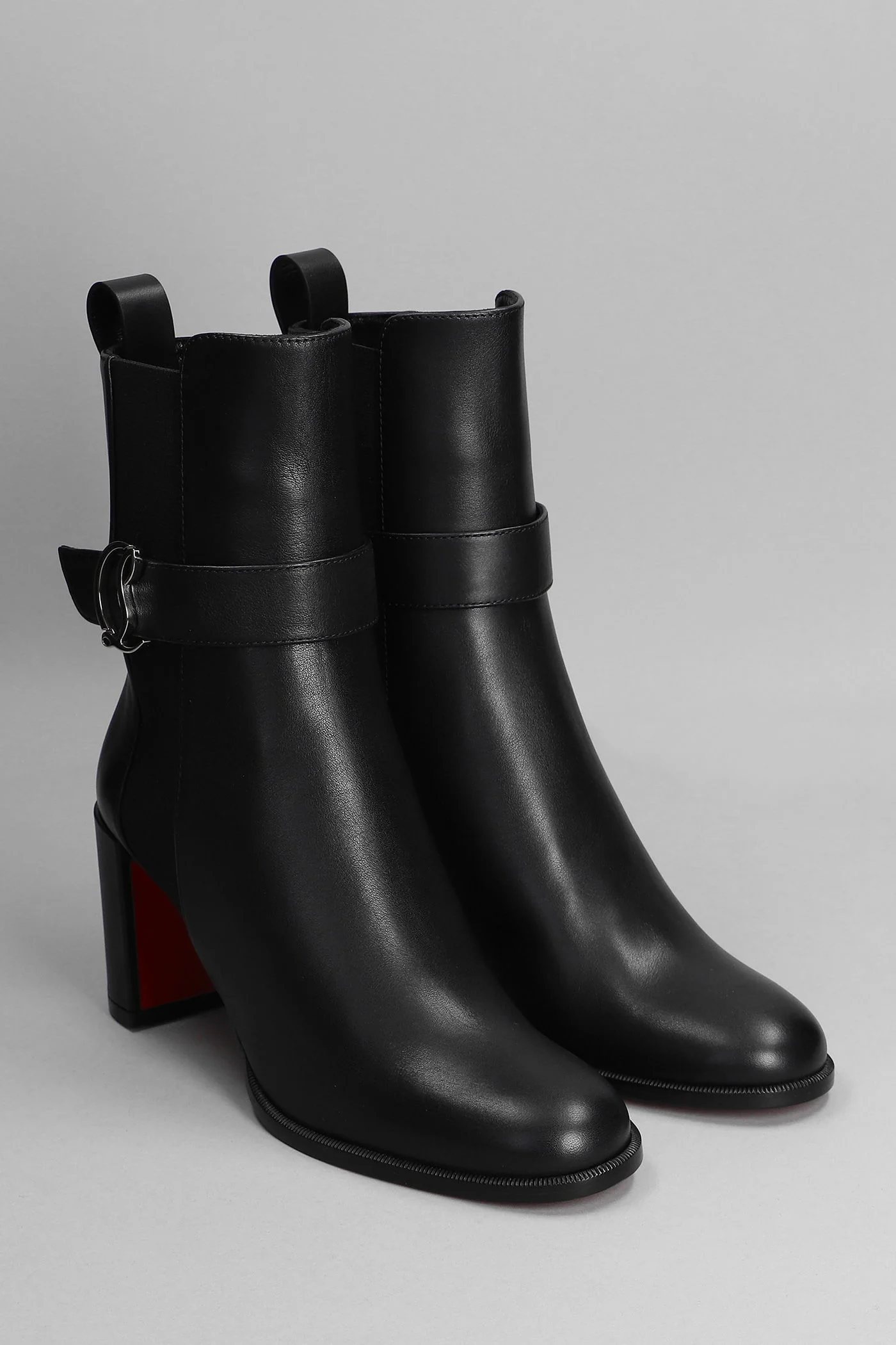 Chelsea booty 70 High heels Ankle boots in black leather - Image 2