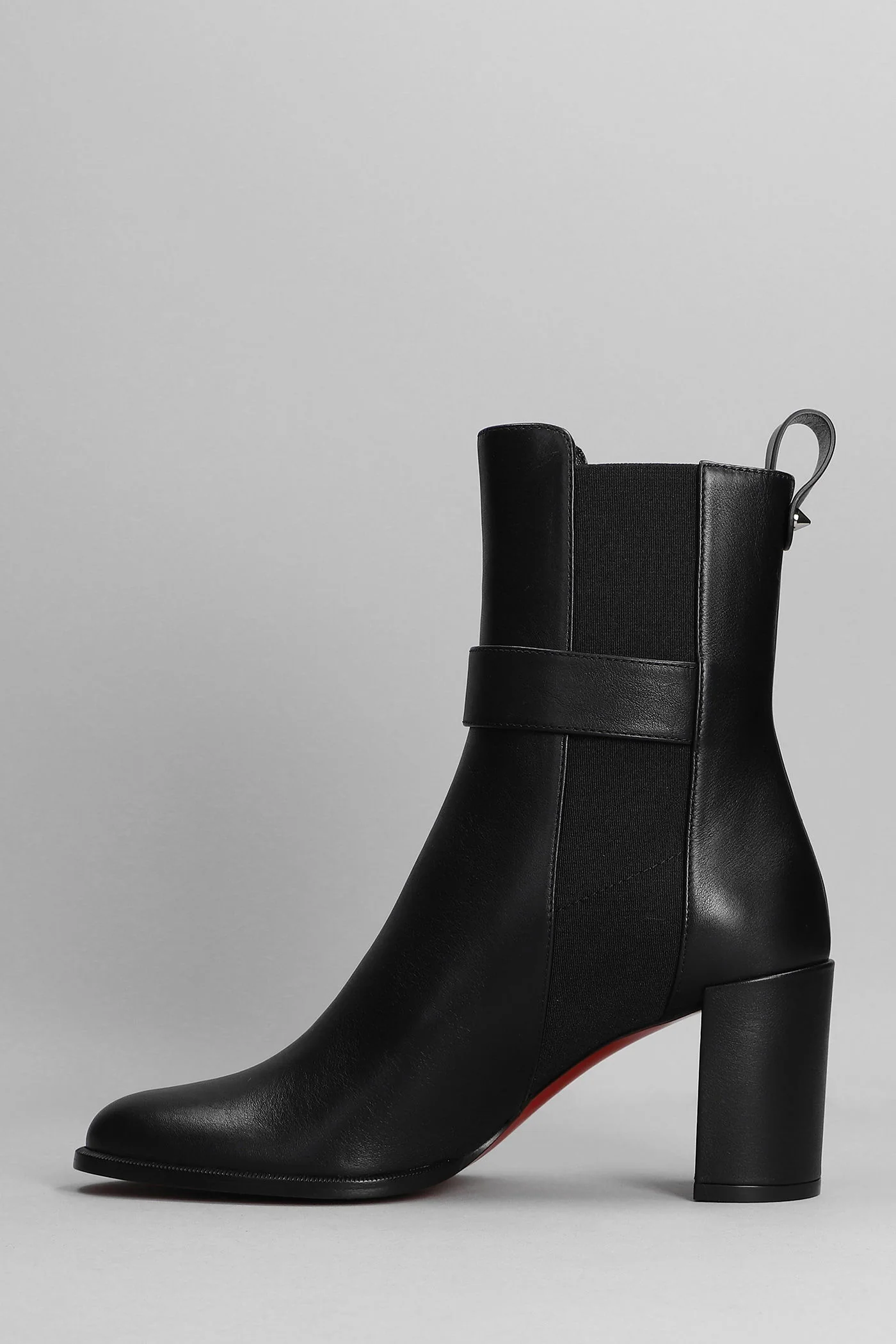 Chelsea booty 70 High heels Ankle boots in black leather - Image 3