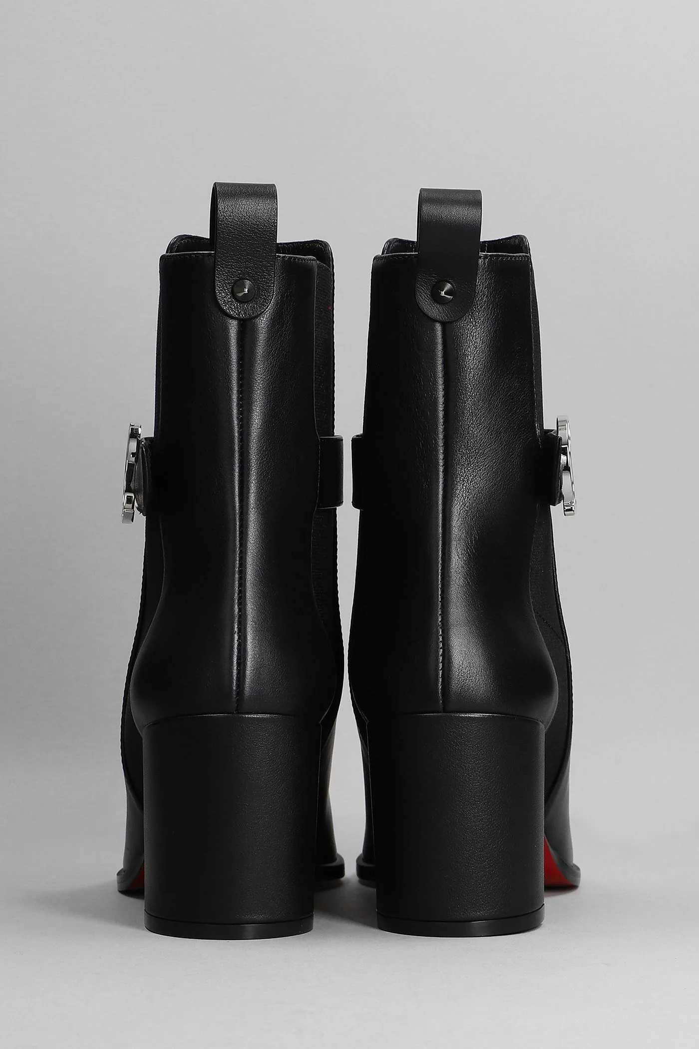 Chelsea booty 70 High heels Ankle boots in black leather - Image 4