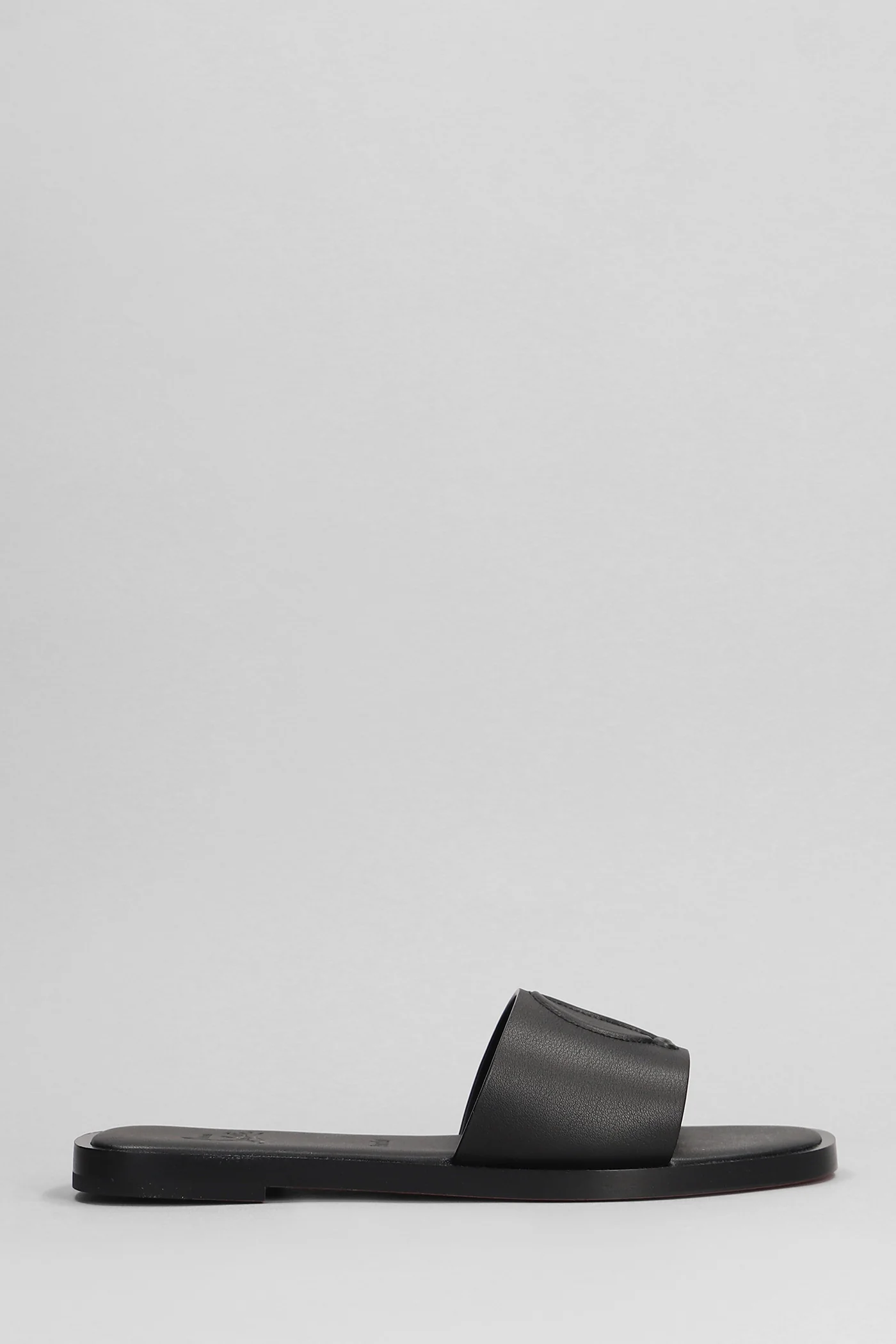 Cl mule flat Slipper-Mule in black leather