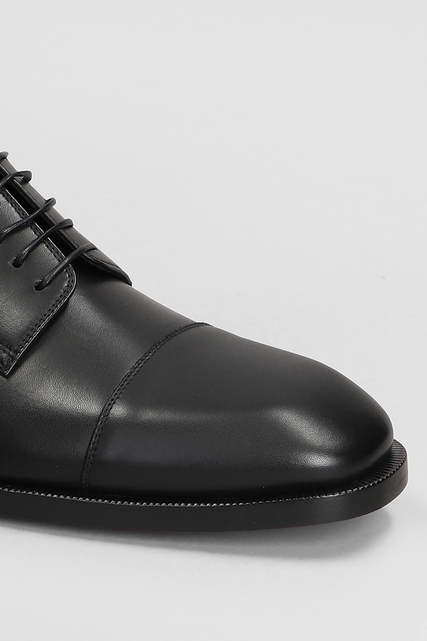 Cortomale Lace up shoes in black leather - Image 5