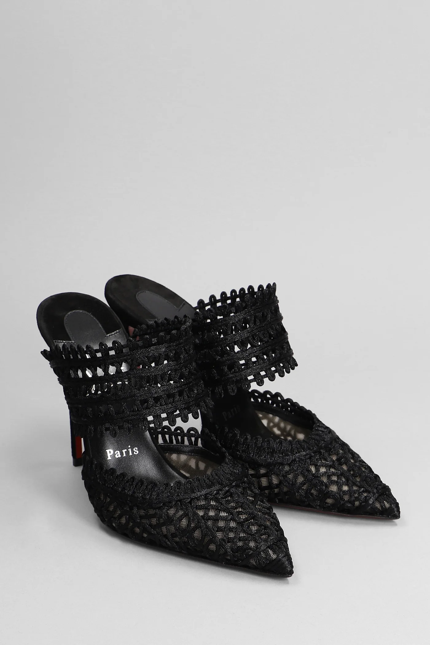 Deia Slipper-Mule in black macramè - Image 2