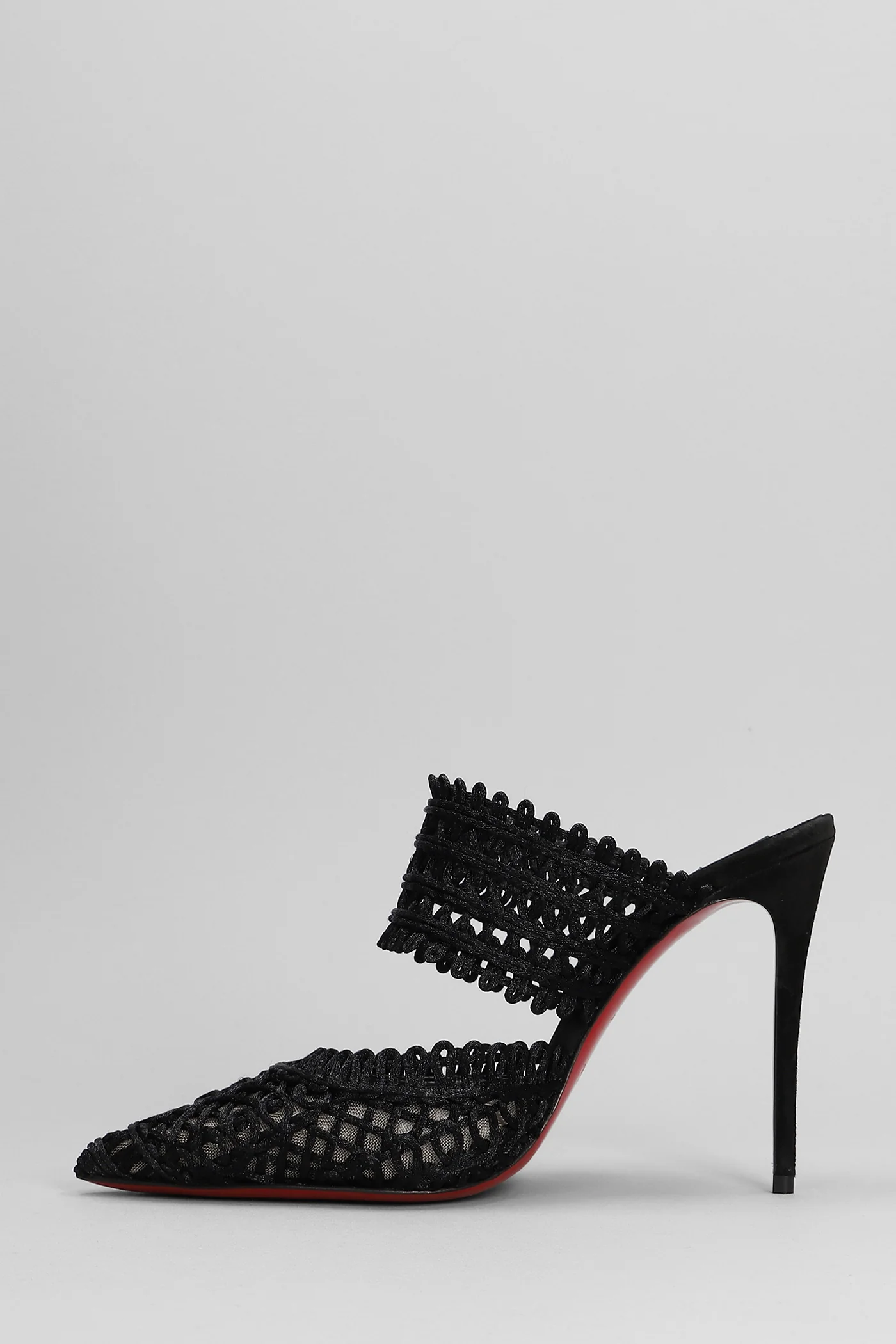 Deia Slipper-Mule in black macramè - Image 3