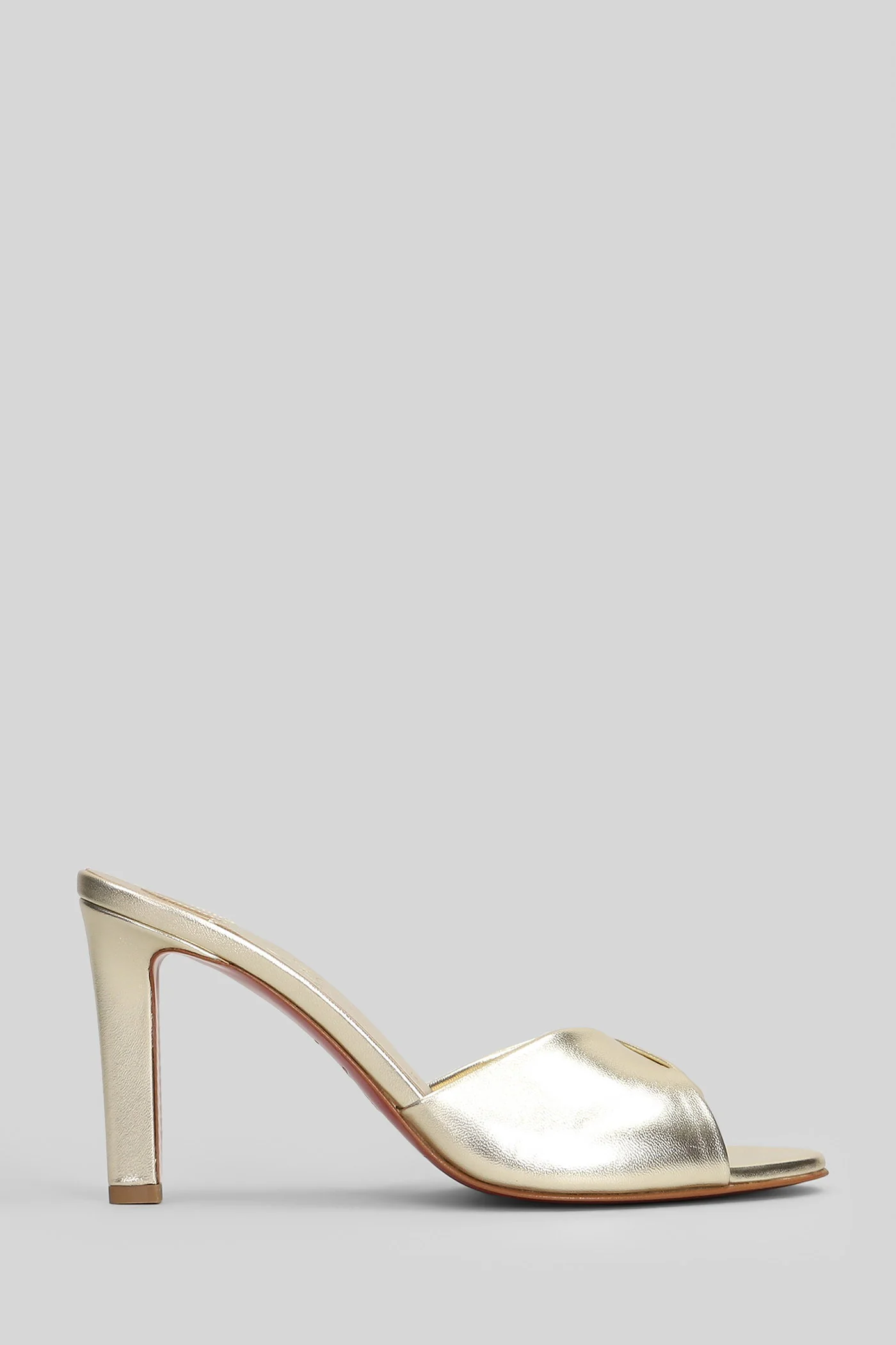 Fanny slide 85  in gold leather