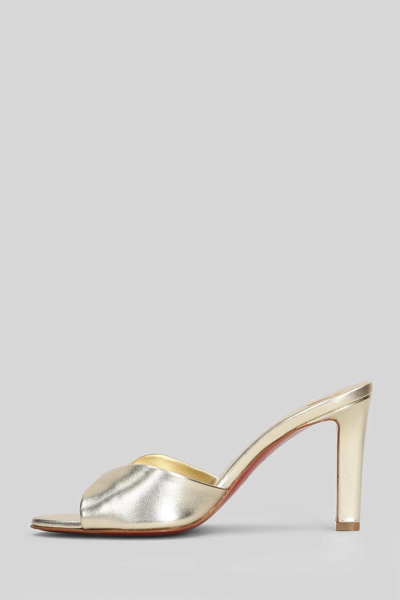 Fanny slide 85  in gold leather - Image 3