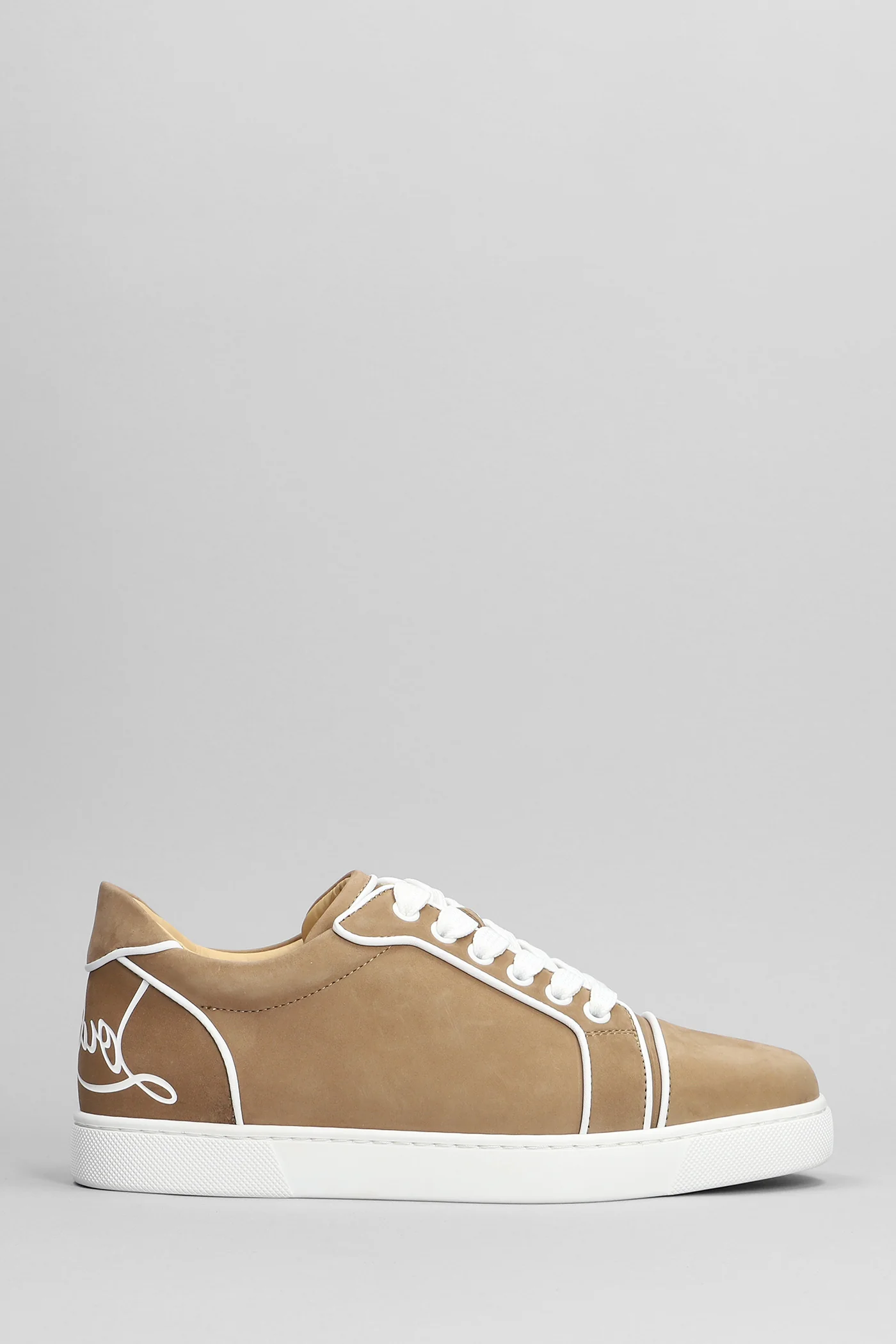 Fun vieira orlato Sneakers in brown leather