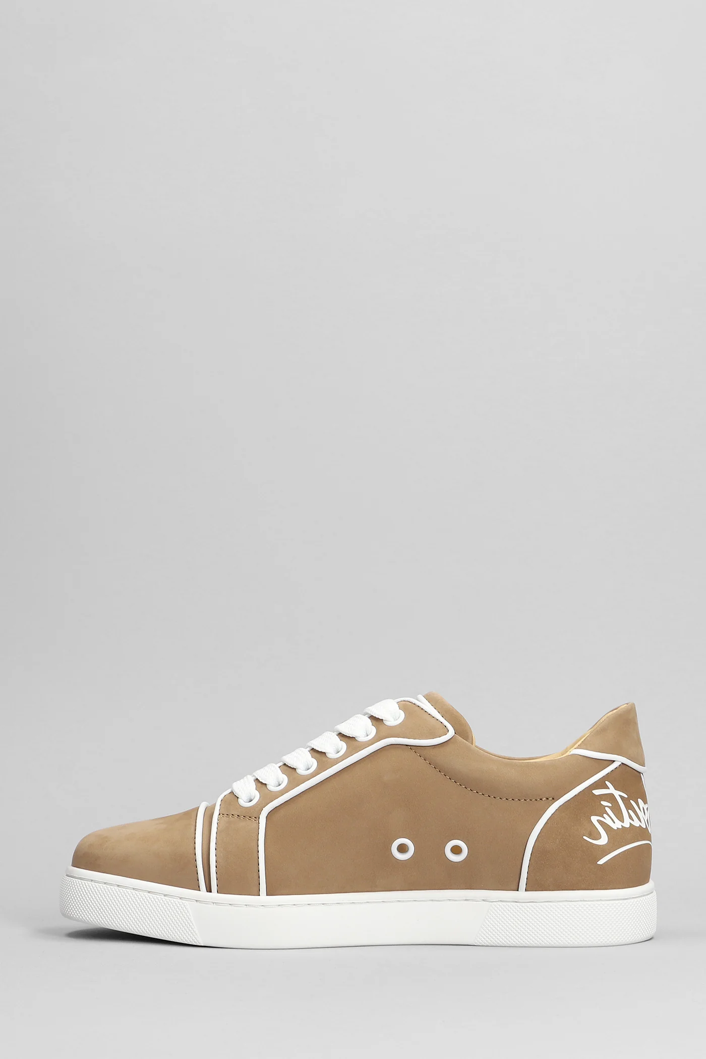 Fun vieira orlato Sneakers in brown leather - Image 3