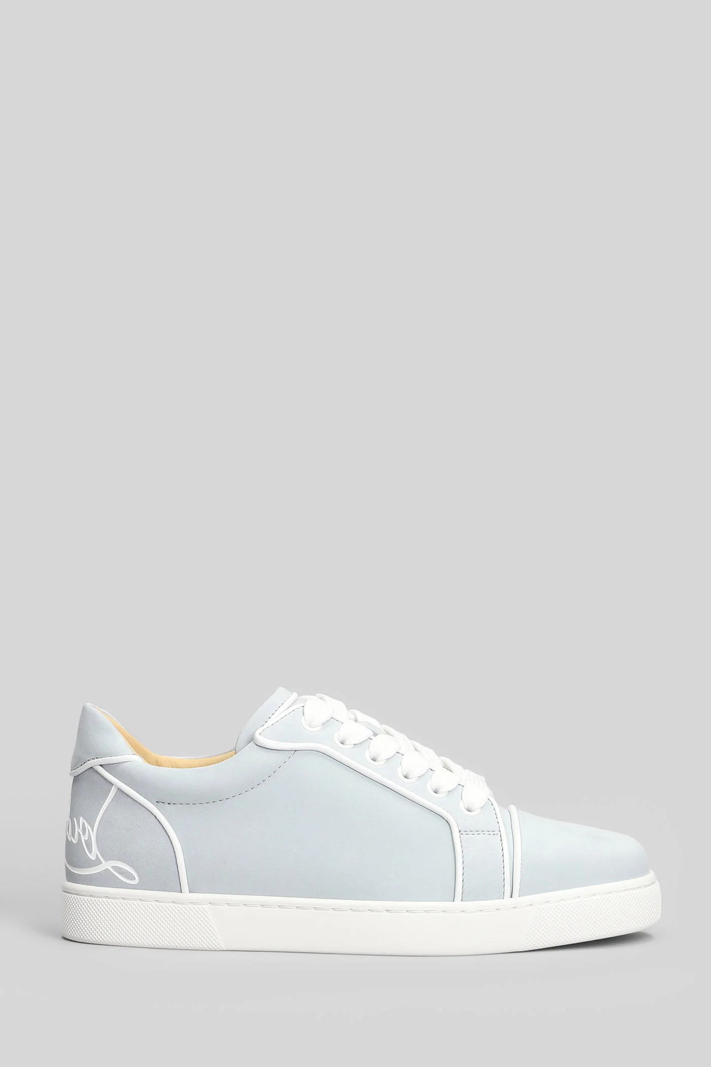 Fun vieira orlato Sneakers in cyan leather