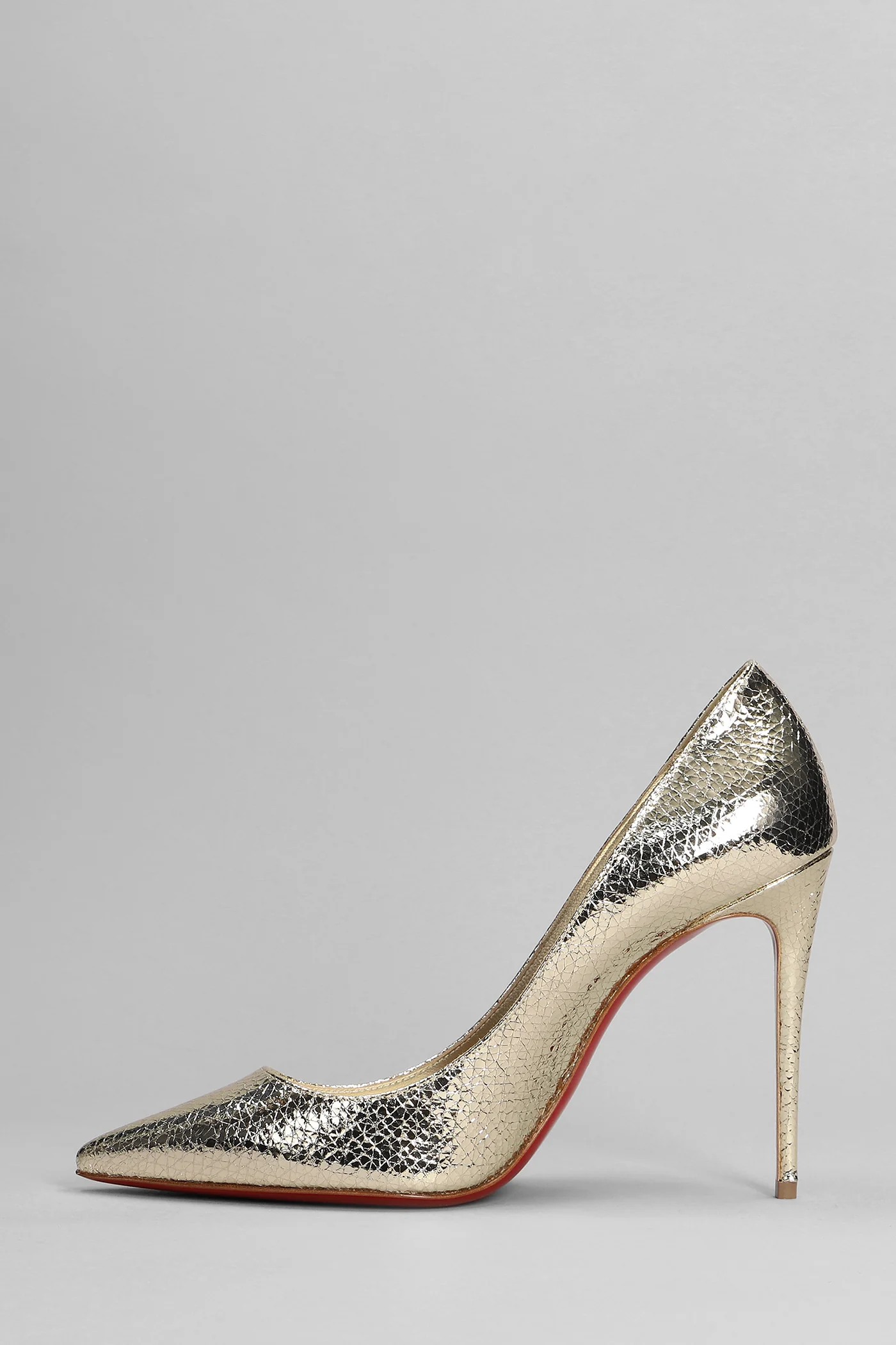 Kate 100 Pumps in platinum leather - Image 3