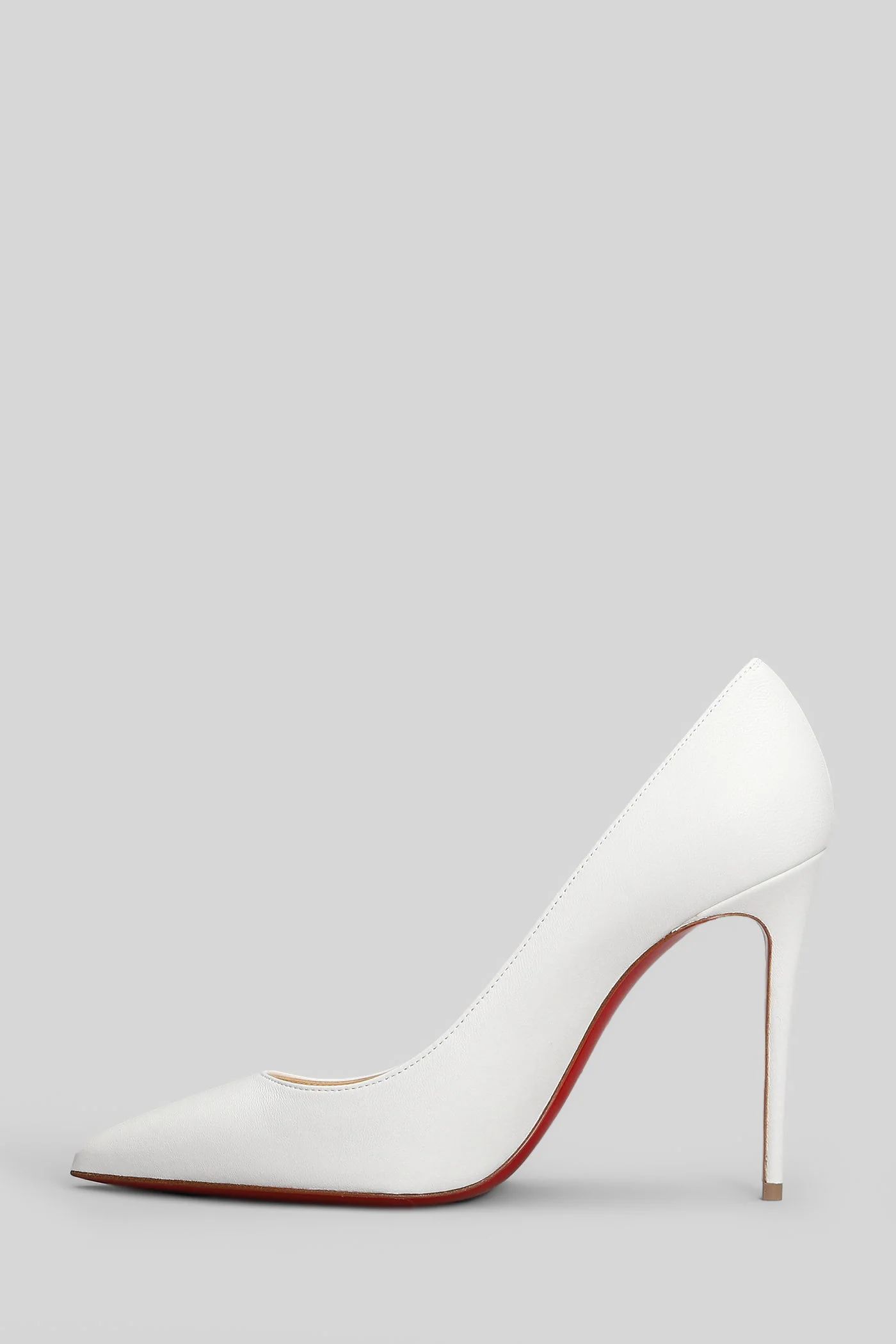 Kate 100 Pumps in white leather - Image 3