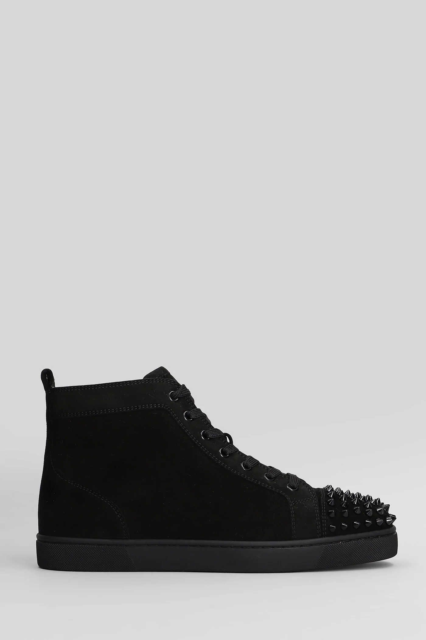Lou Spikes Sneakers in black suede