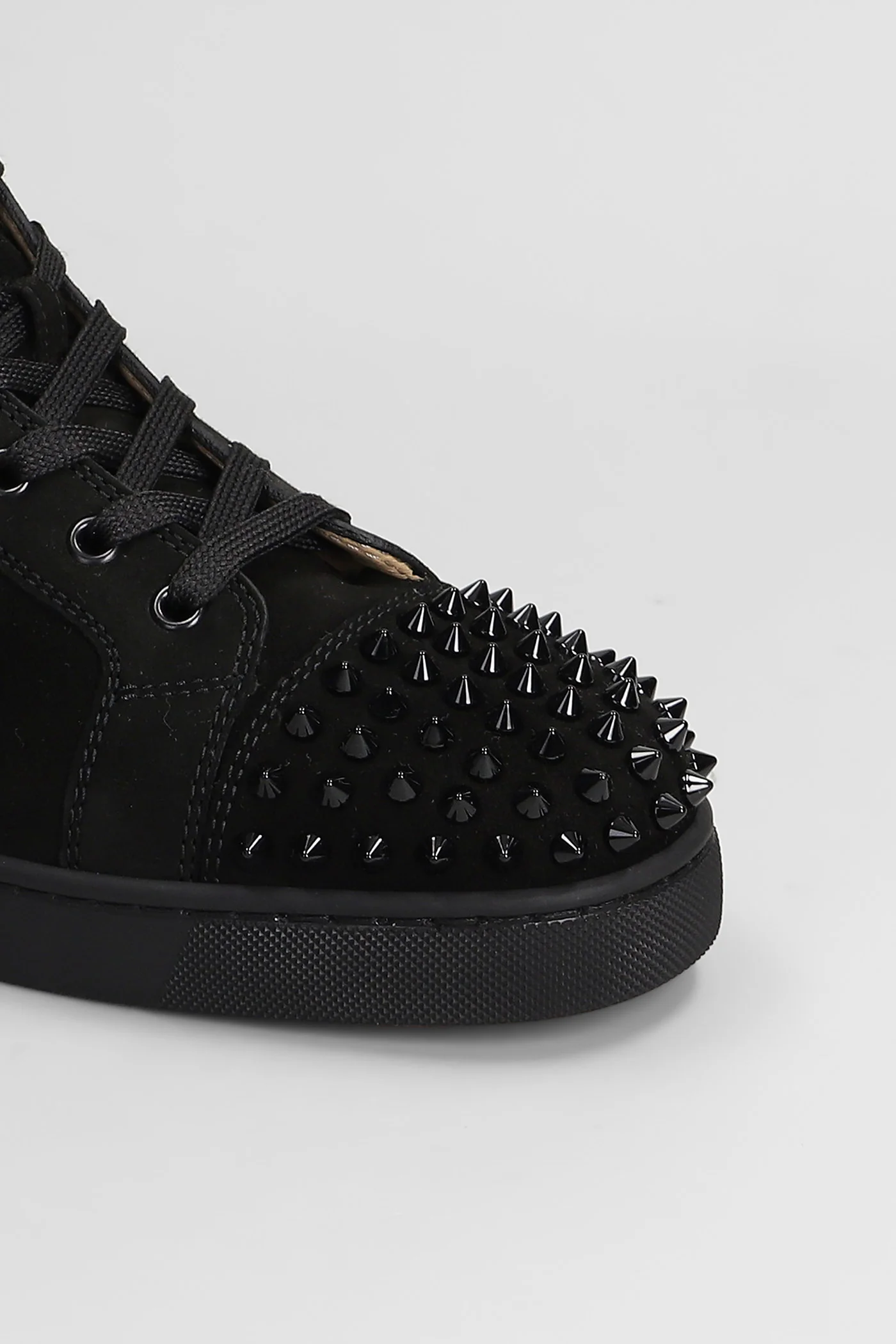 Lou Spikes Sneakers in black suede - Image 5