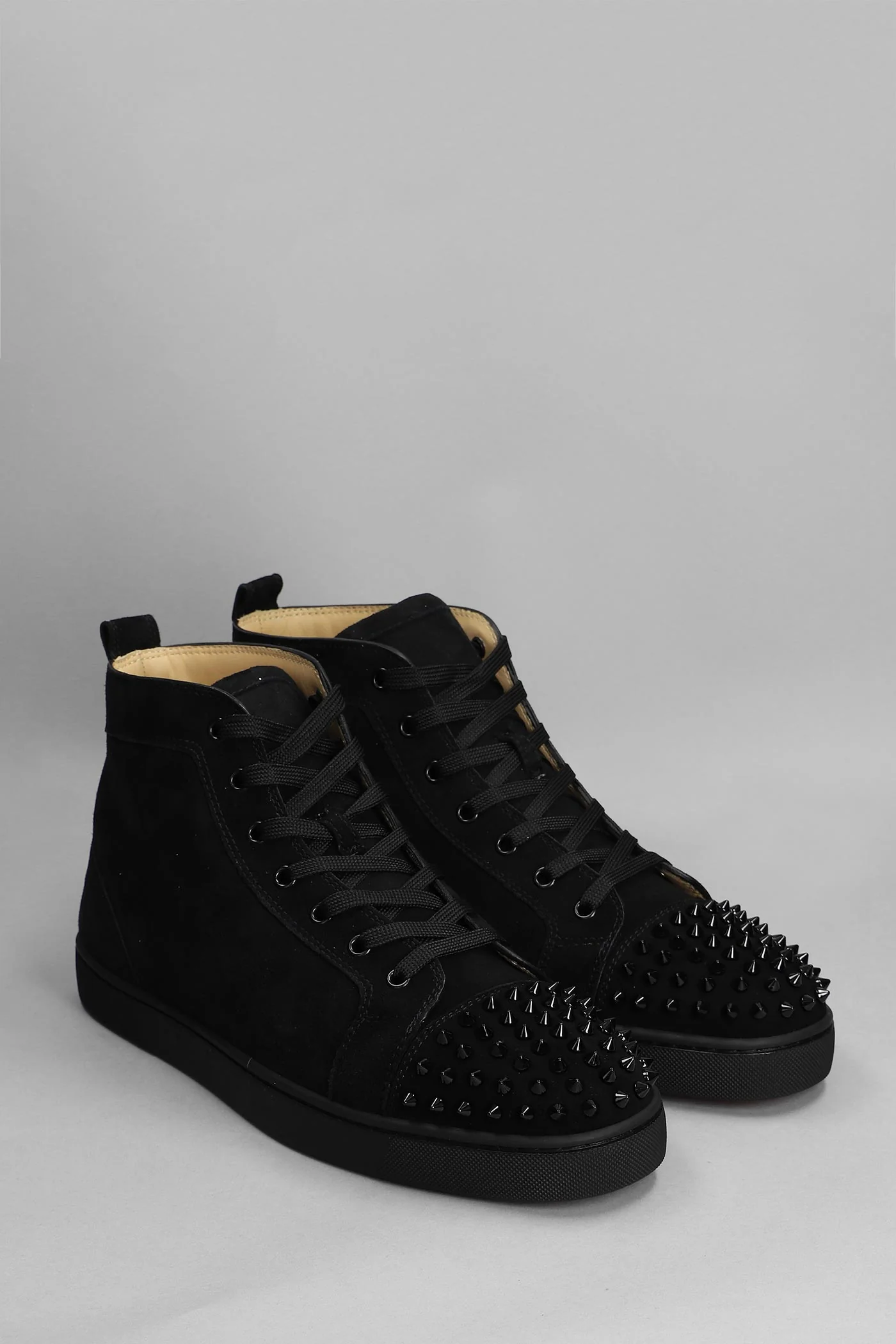Lou Spikes Sneakers in black suede - Image 2