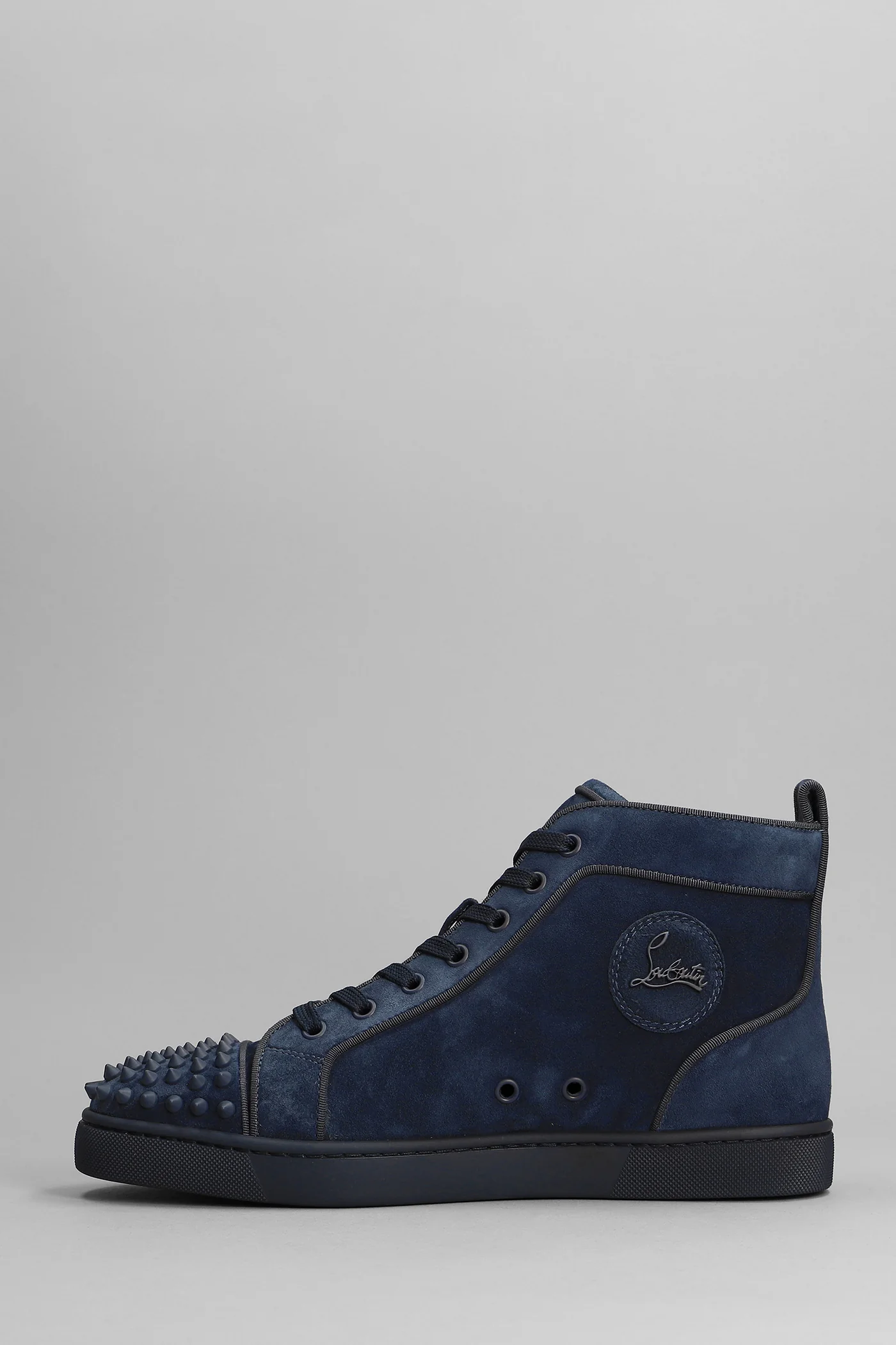 Lou spikes Sneakers in blue suede - Image 2