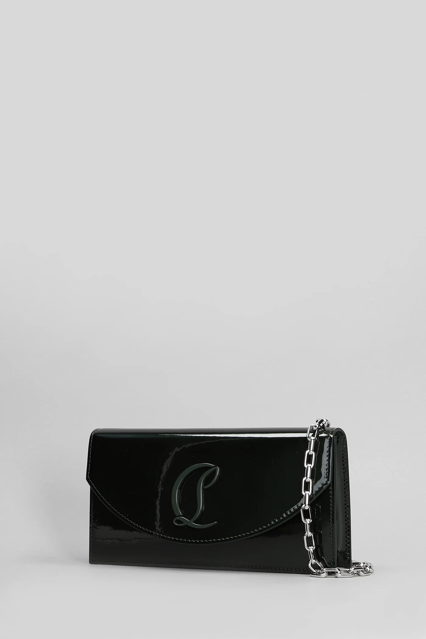 Loubi54 Clutch in green leather - Image 2