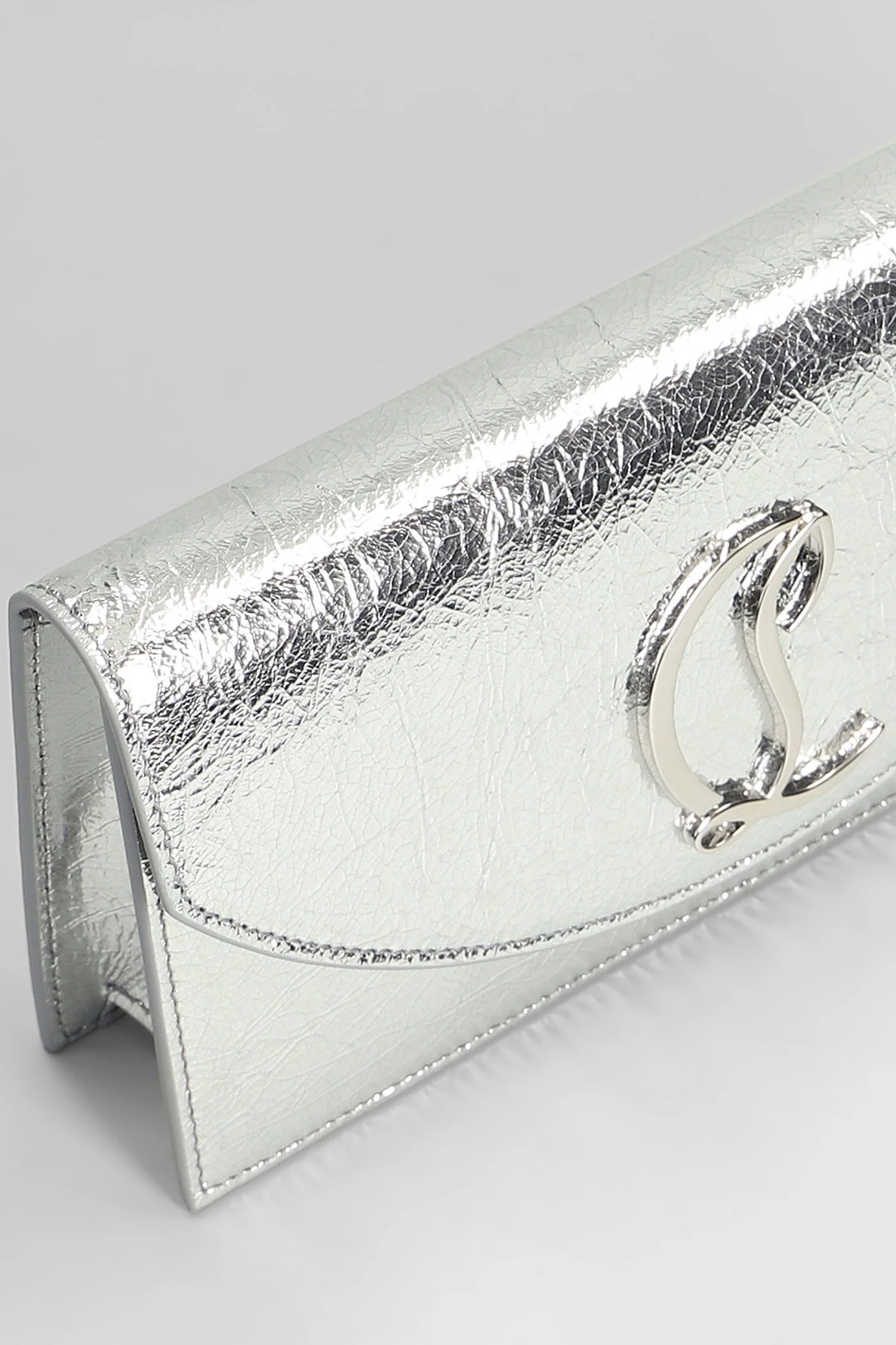 Loubi54 Shoulder bag in silver leather - Image 4