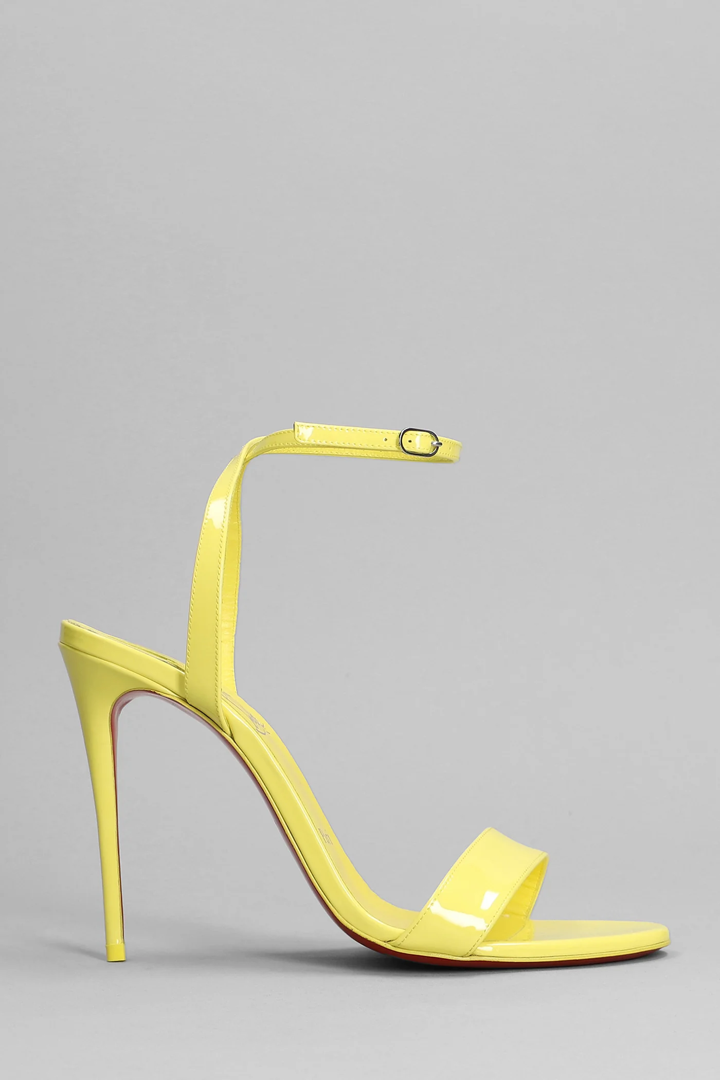 Loubigirl 100 Sandals in yellow patent leather