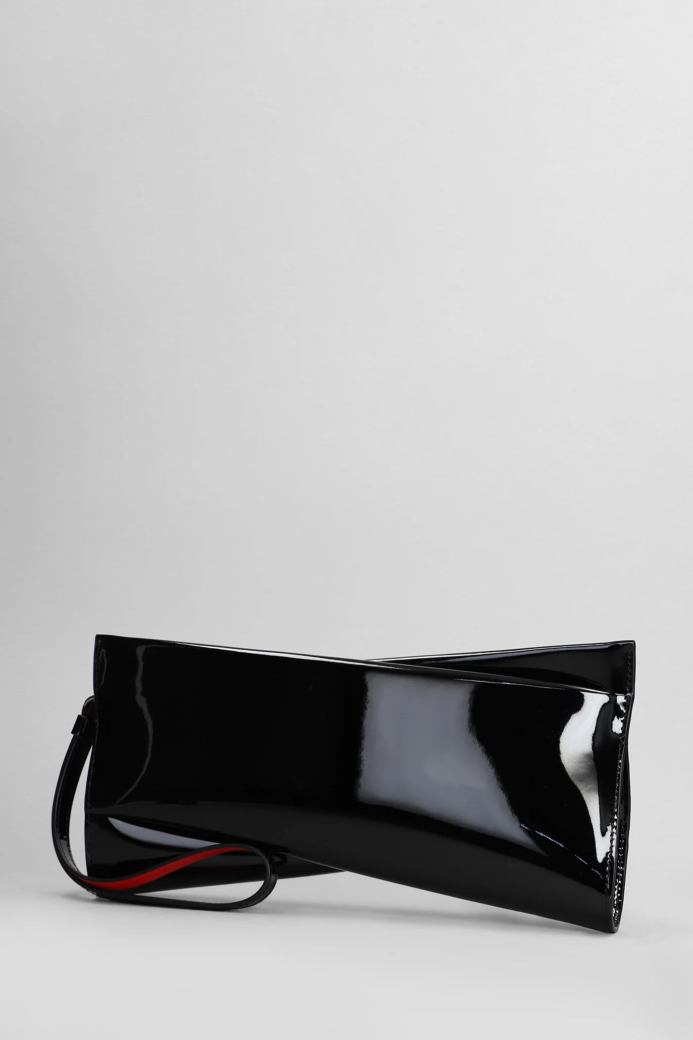 Loubitwist Clutch in black patent leather - Image 2