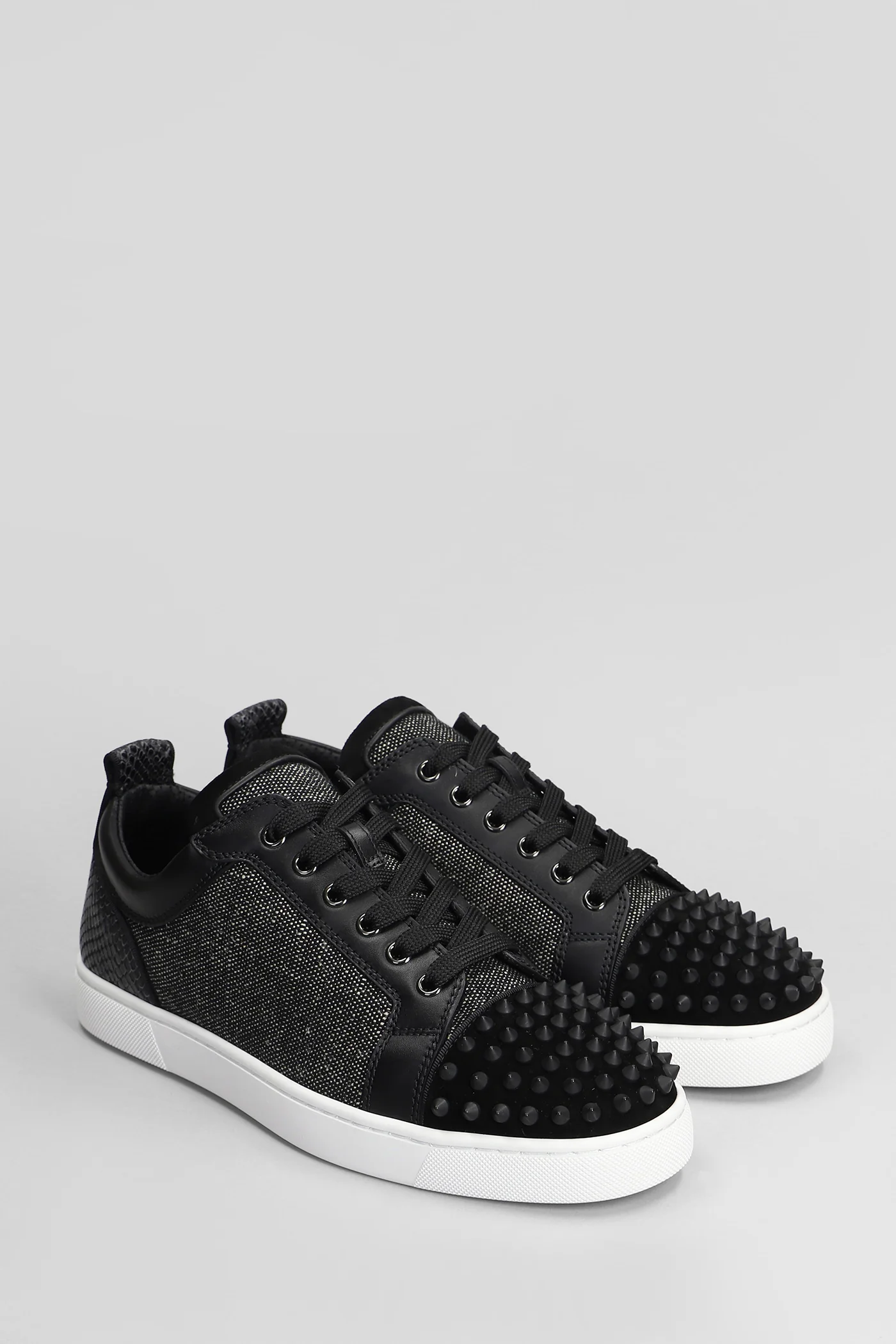 Louis junior spikes Sneakers in black leather and fabric - Image 2