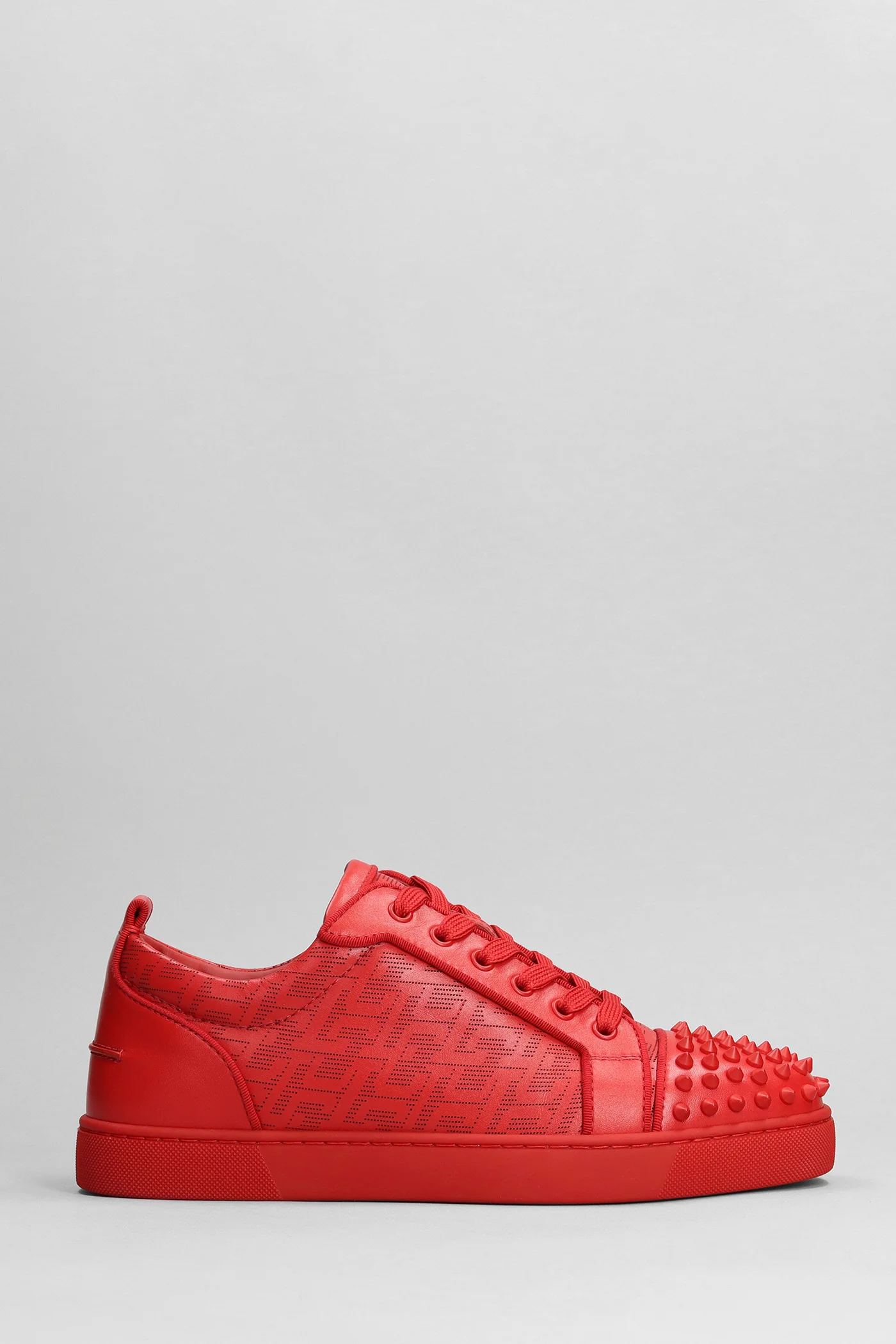 Louis junior spikes Sneakers in red leather