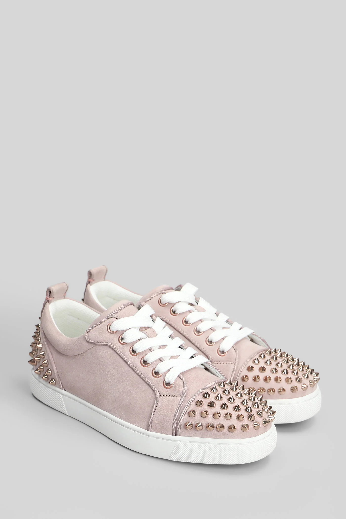Louis Junior Spikes Sneakers in rose-pink suede - Image 2