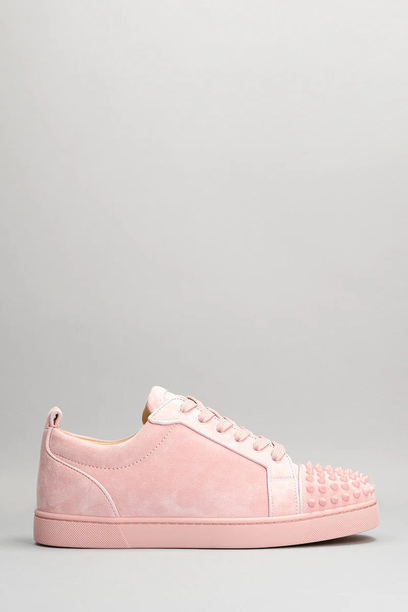 Louis junior spikes Sneakers in rose-pink suede