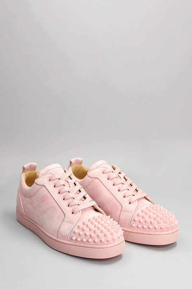 Louis junior spikes Sneakers in rose-pink suede - Image 2