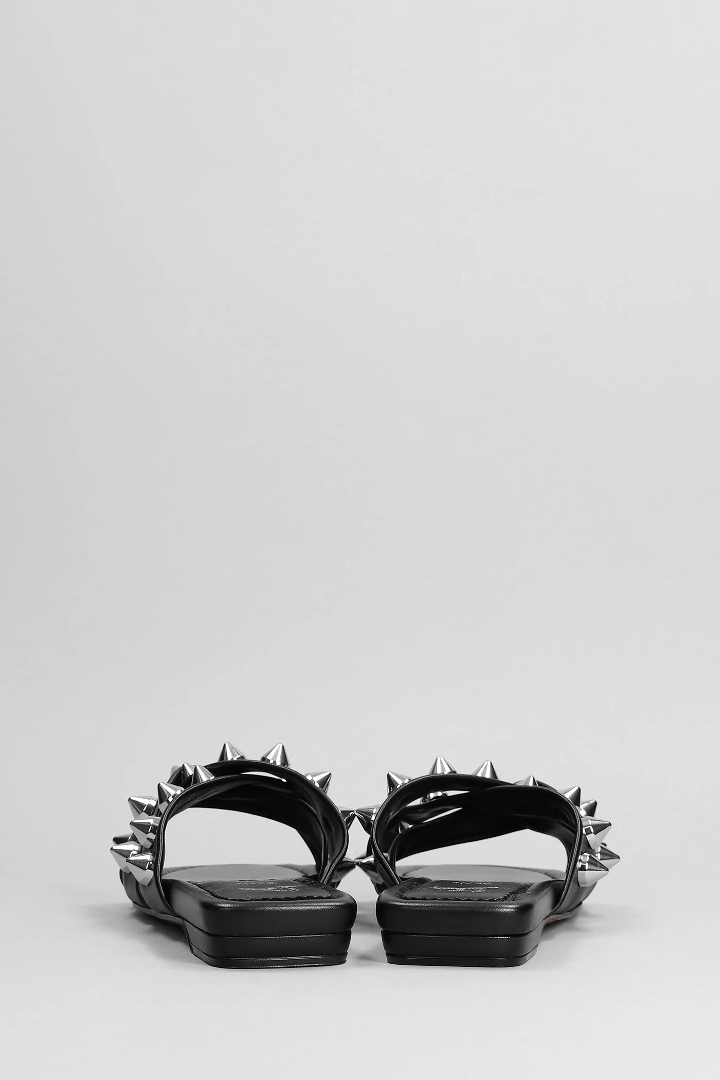 Miss spika club Slipper-Mule in black leather - Image 4